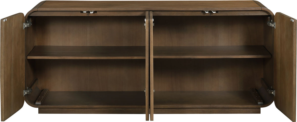 Windsor - Solid Wood And Brown Cane Sideboard / Buffet - Brown