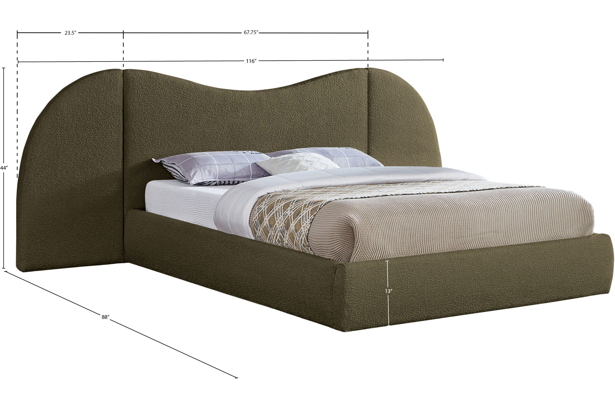 Everest - Boucle Fabric Bed