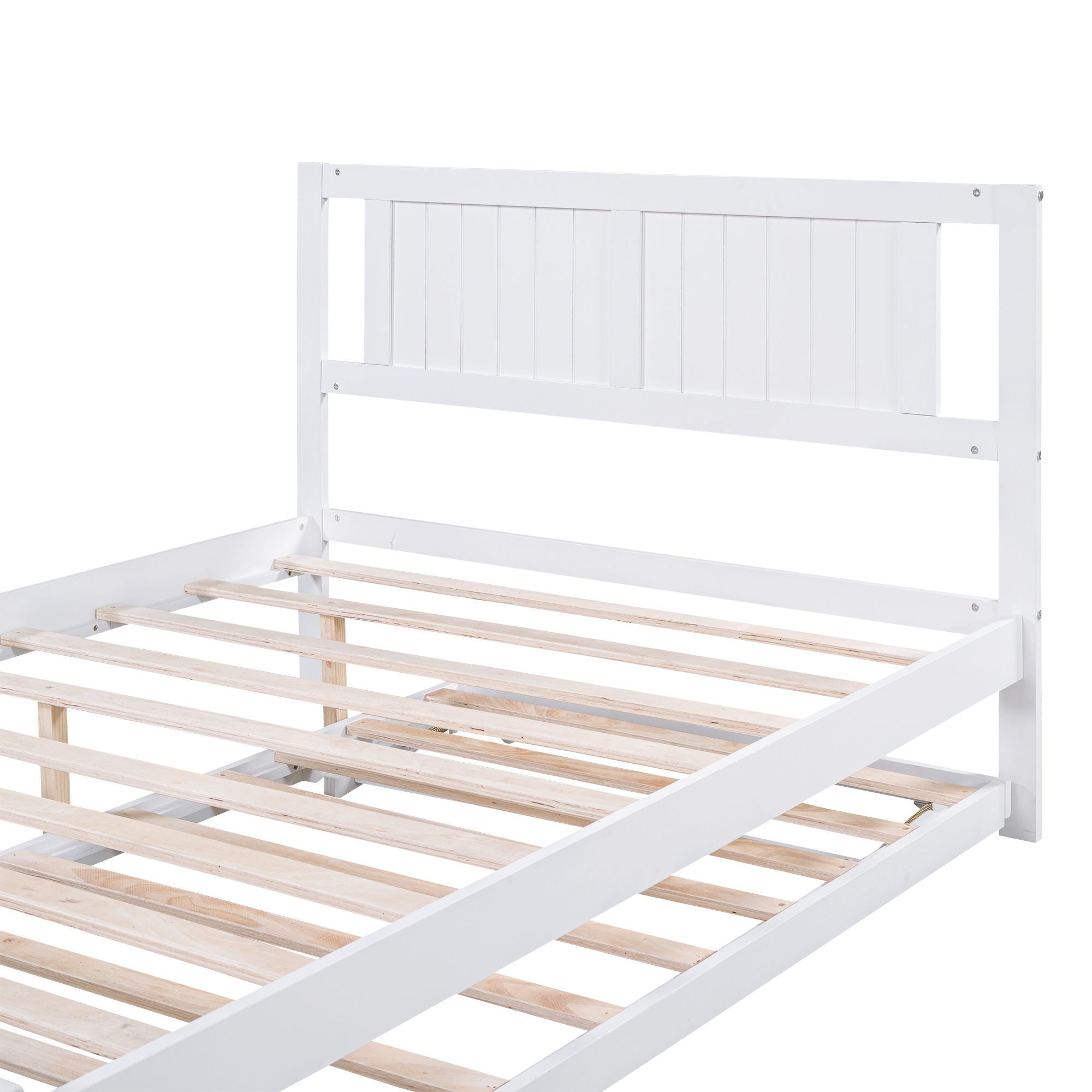Platform Bed With Adjustable Trundle