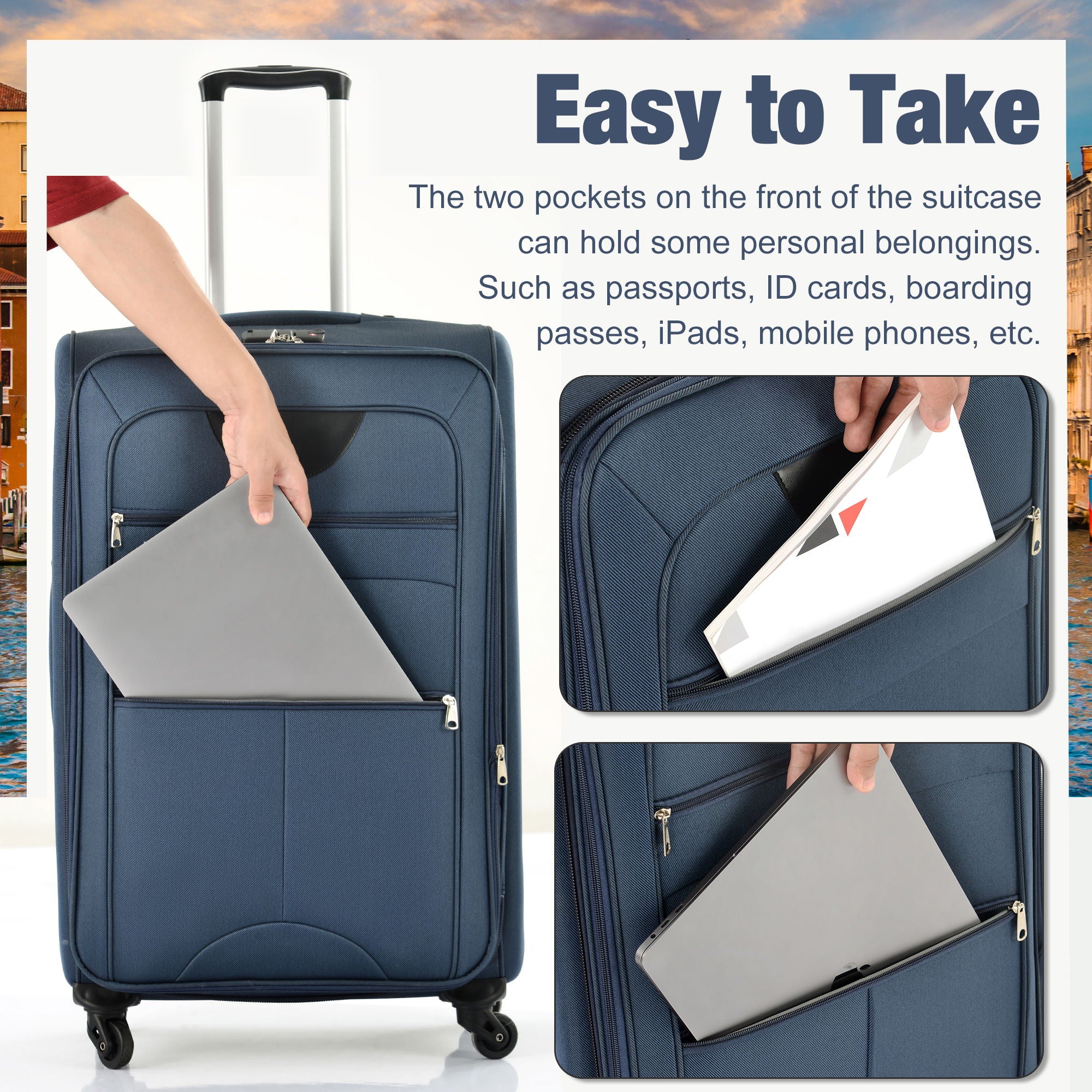 Softside Luggage Expandable Set & Duffel Bag Upright Spinner