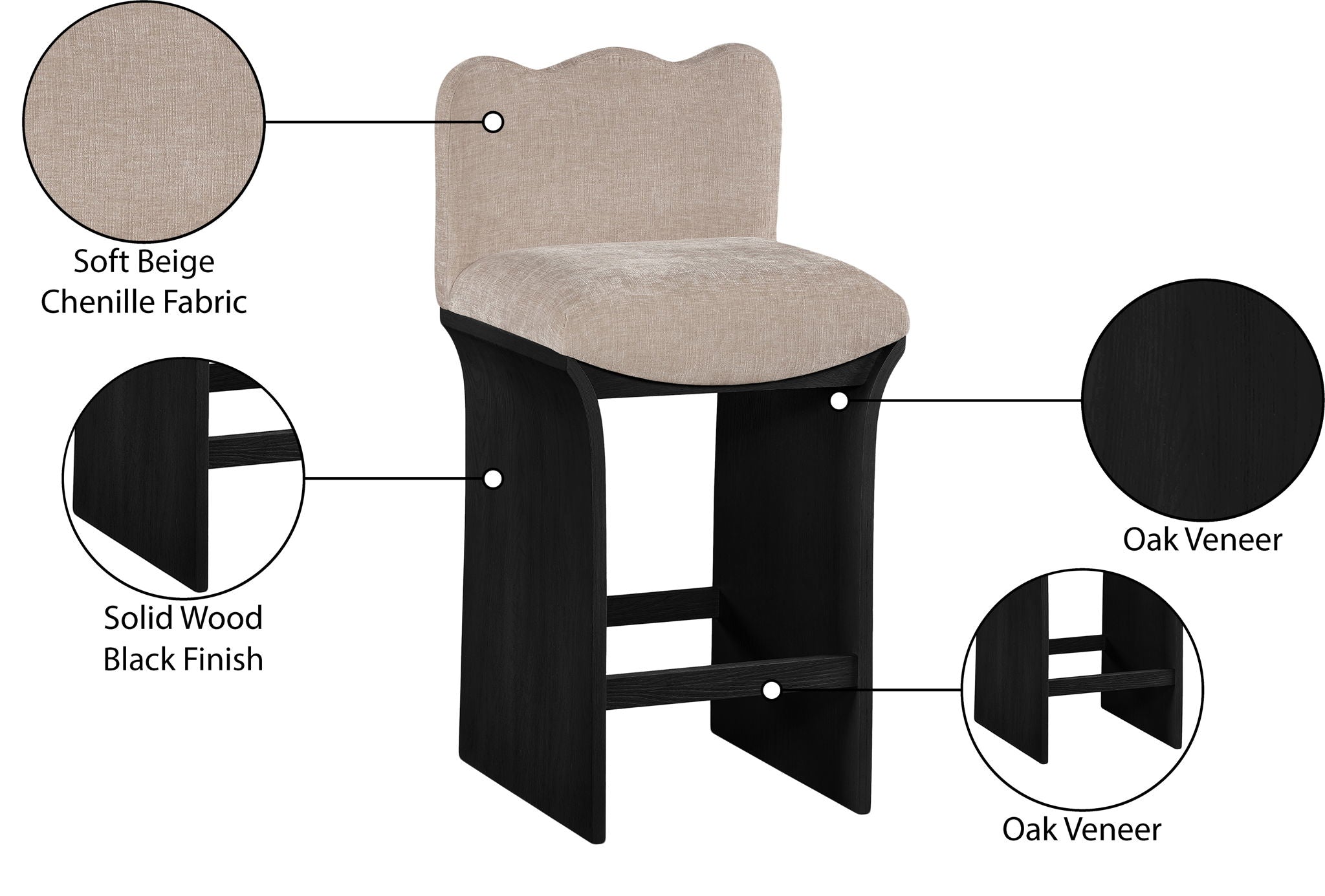 Shaw - Counter Stool - Black Base