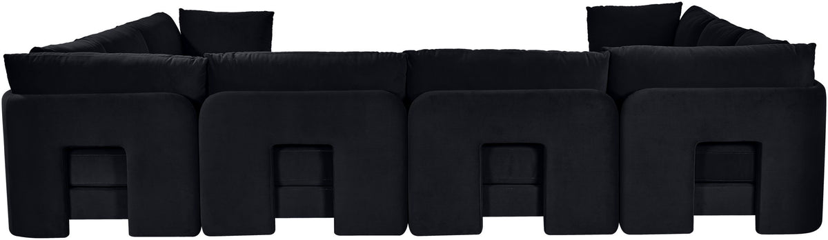 Hammond - Velvet Performance Fabric Upholstered 8 Piece U-Shaped Sectional