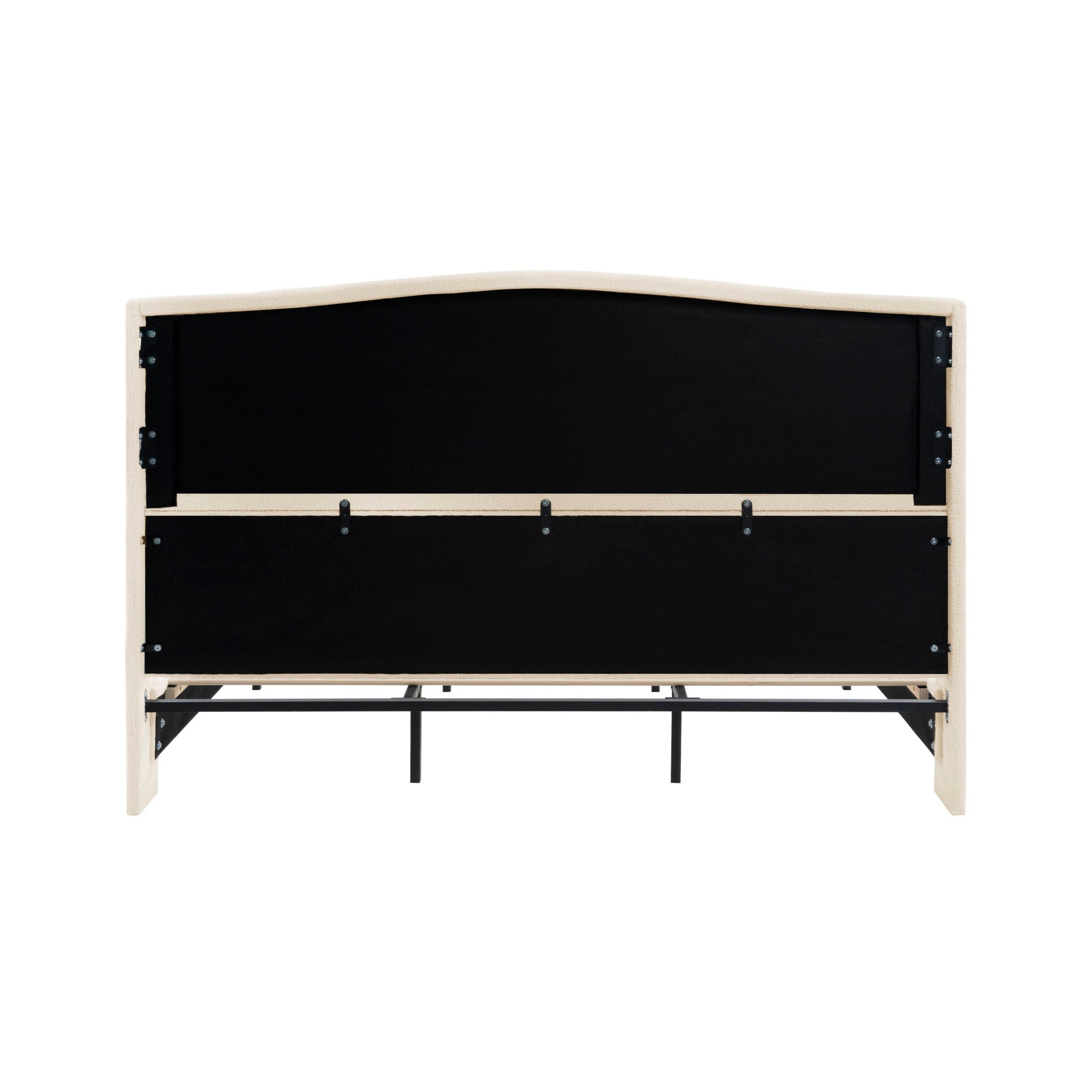 Platform Bed Frame With Tall Headboard And High Footboard