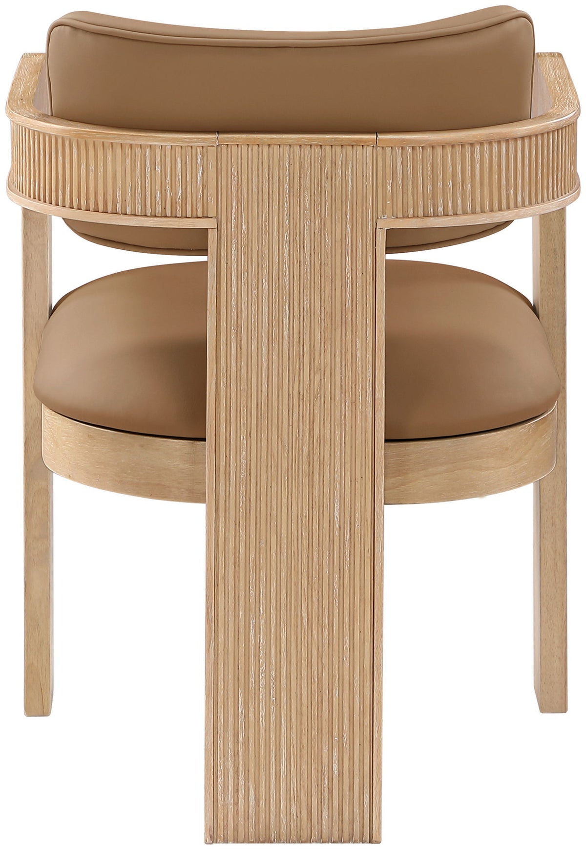 Sacha - Vegan Leather Upholstered Dining Chair With Natural Base (Set of 2)