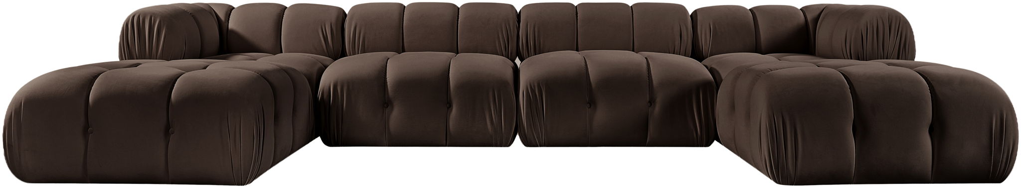 Orin - Velvet 6 Piece Modular Double Chaise Sectional