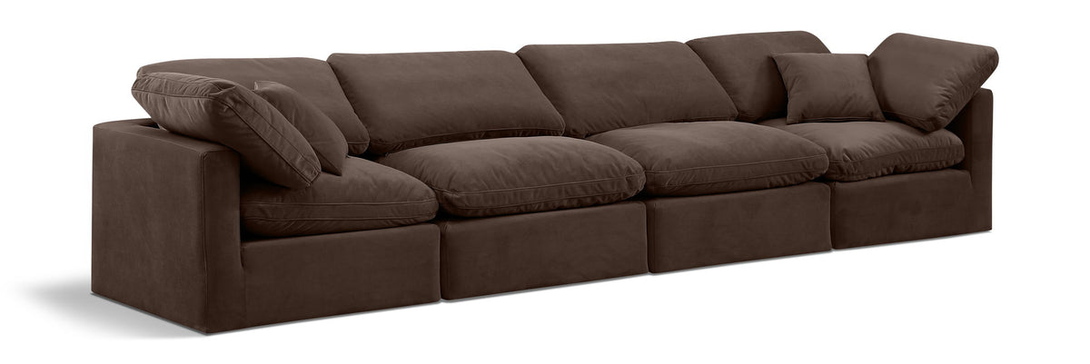 Indulge - Velvet 4 Seat Modular Sofa