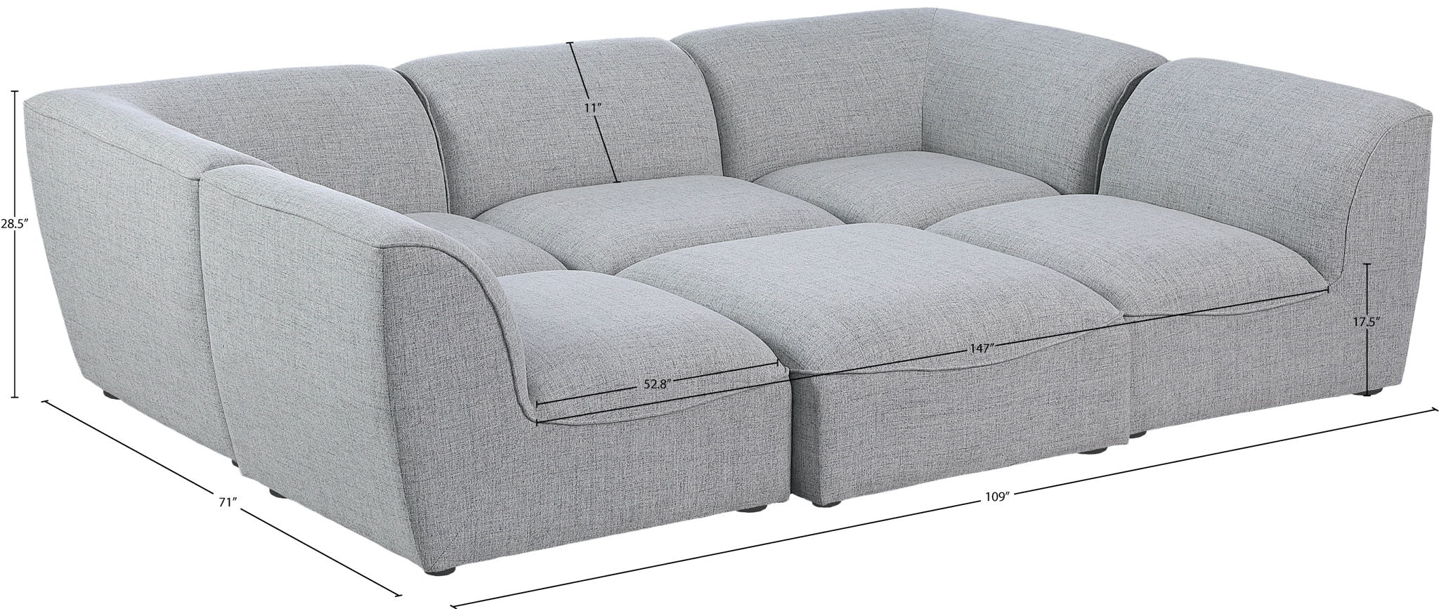 Miramar - 6 Piece Modular Sectional