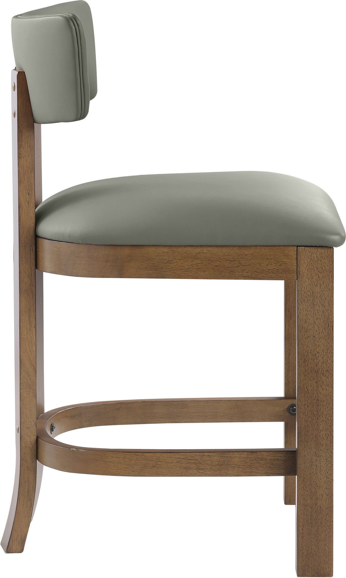 Lavrin - Vegan Leather Upholstered Counter Stool (Set of 2) - Walnut Base