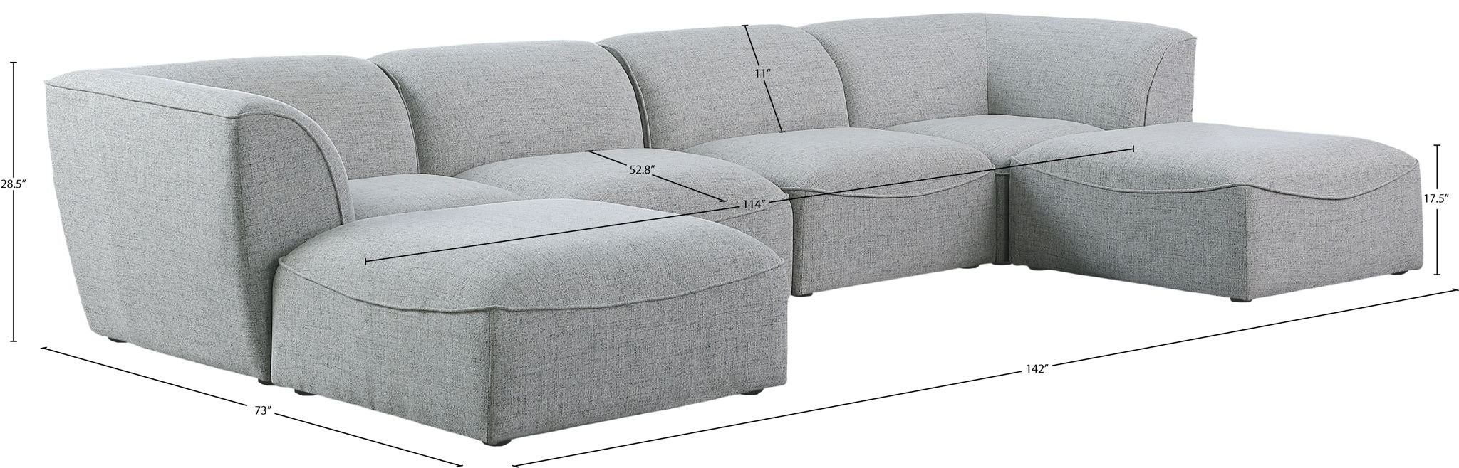 Miramar - 6 Piece Modular Sectional