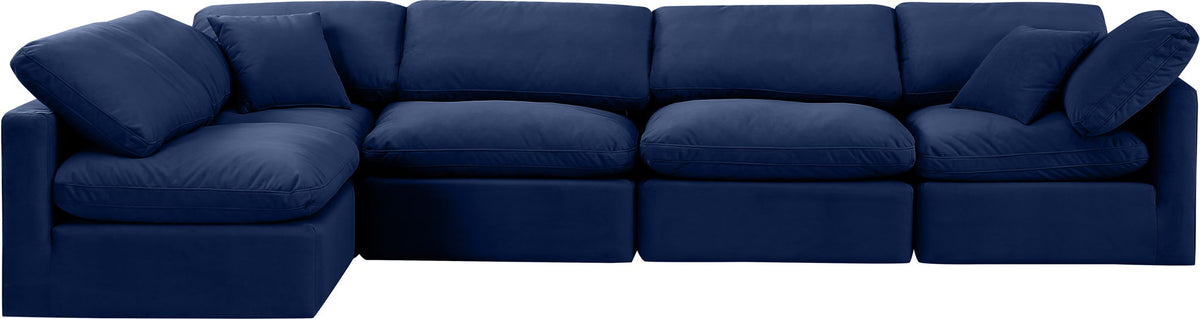Indulge - Velvet 5 Piece Modular Sectional