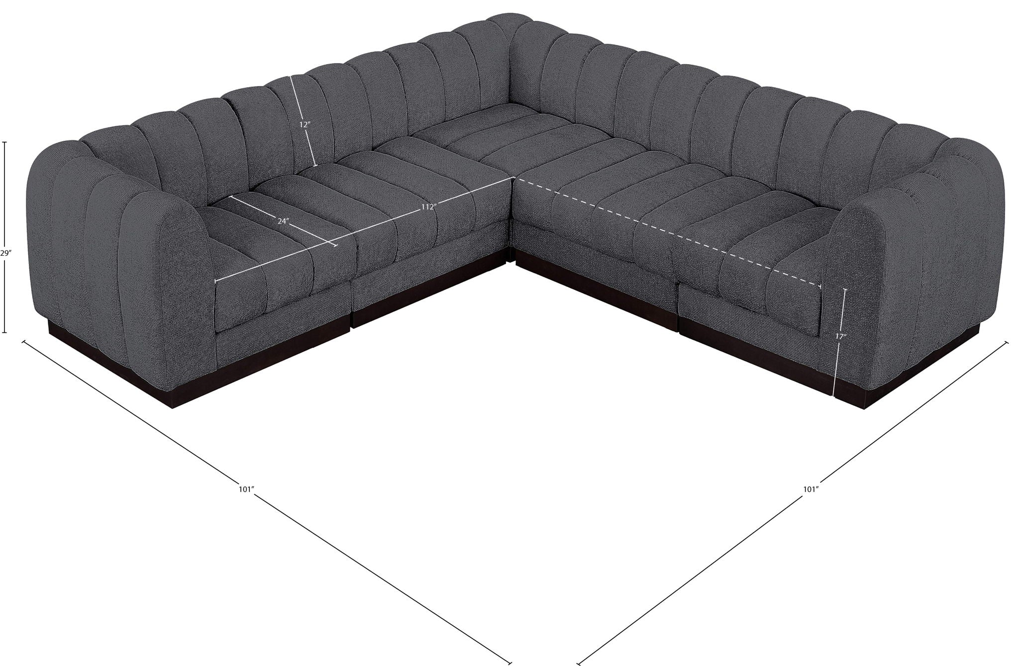 Quinn - 5 Piece Modular Sectional