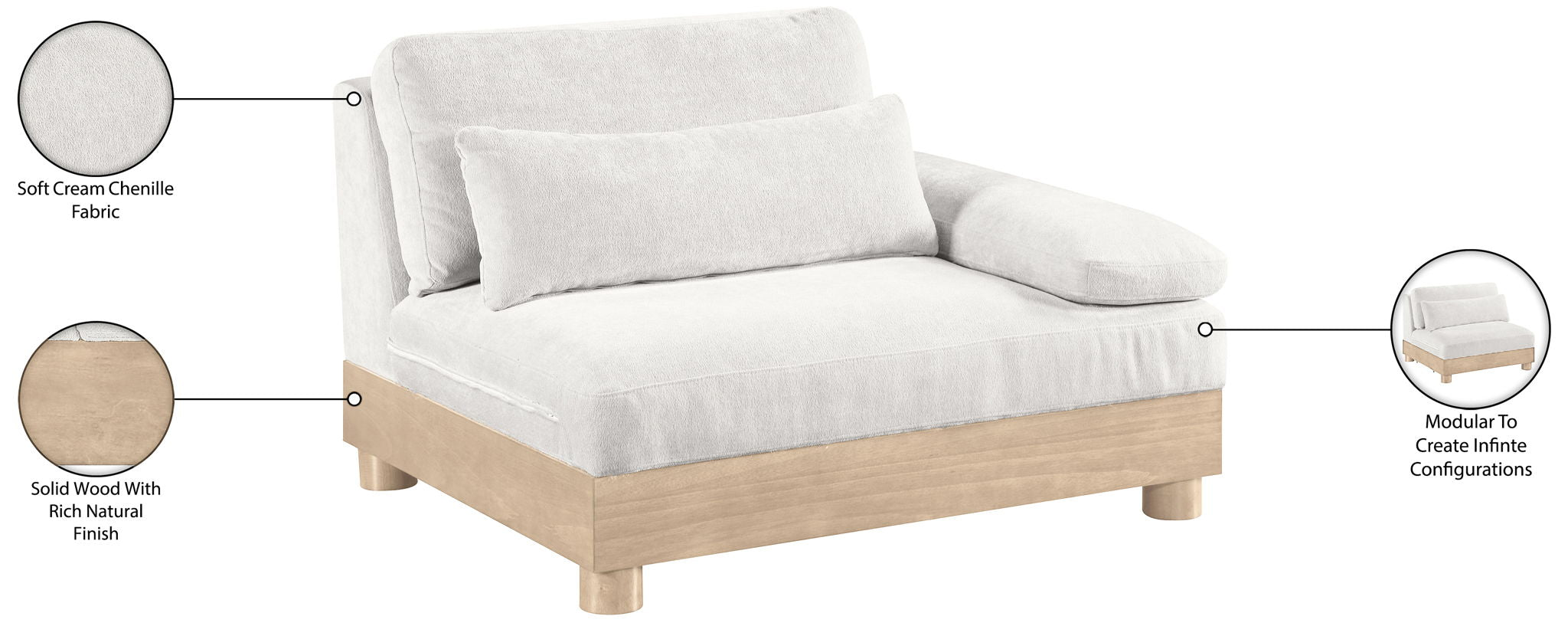 Turin - Upholstered Modular Chair