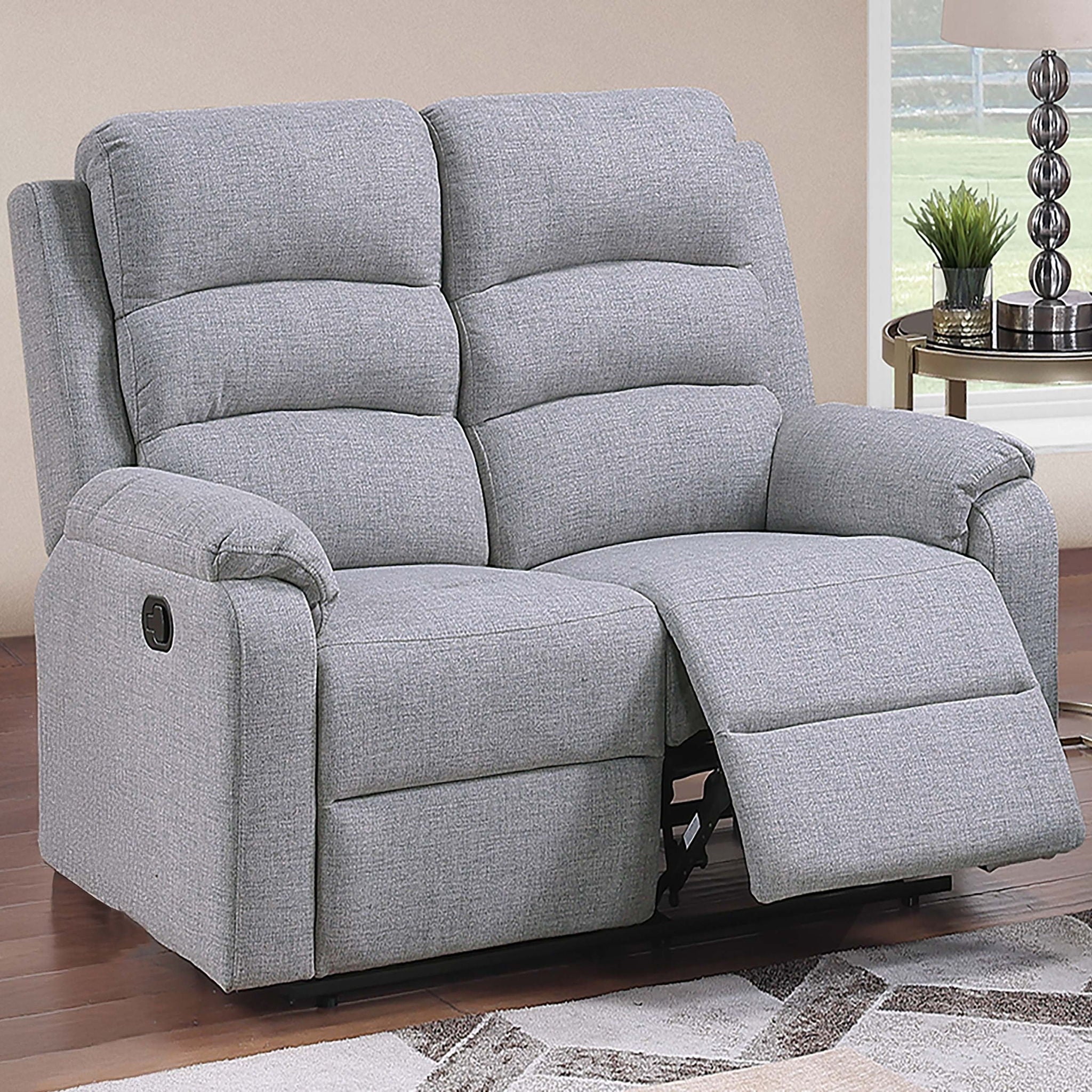 Modern Living Room Set With Manual Recliner