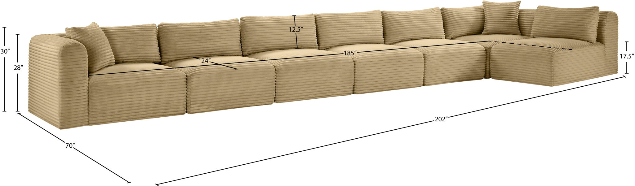 Shaggy - 7 Piece Modular Sectional