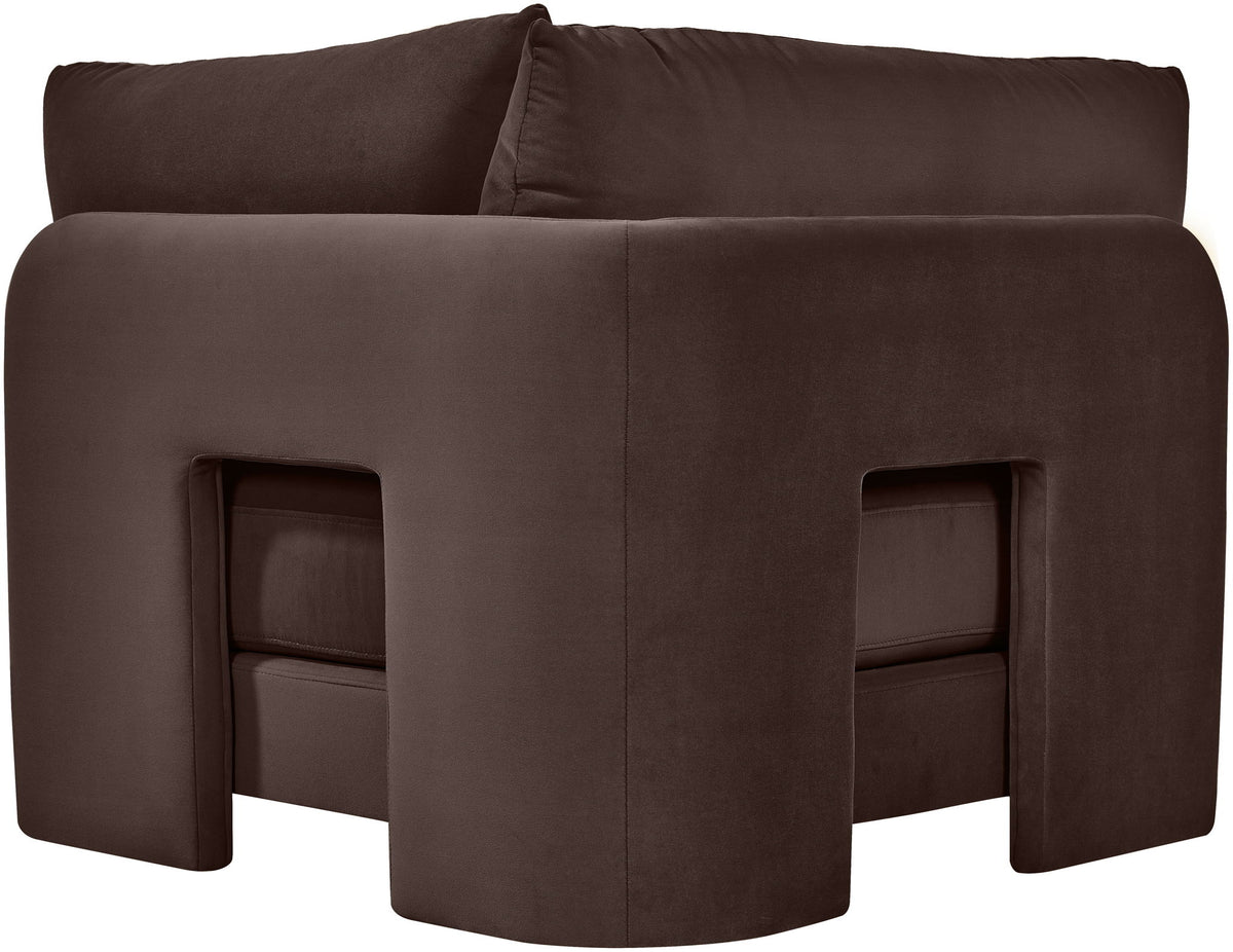 Hammond - Velvet Performance Fabric Upholstered Corner Chair
