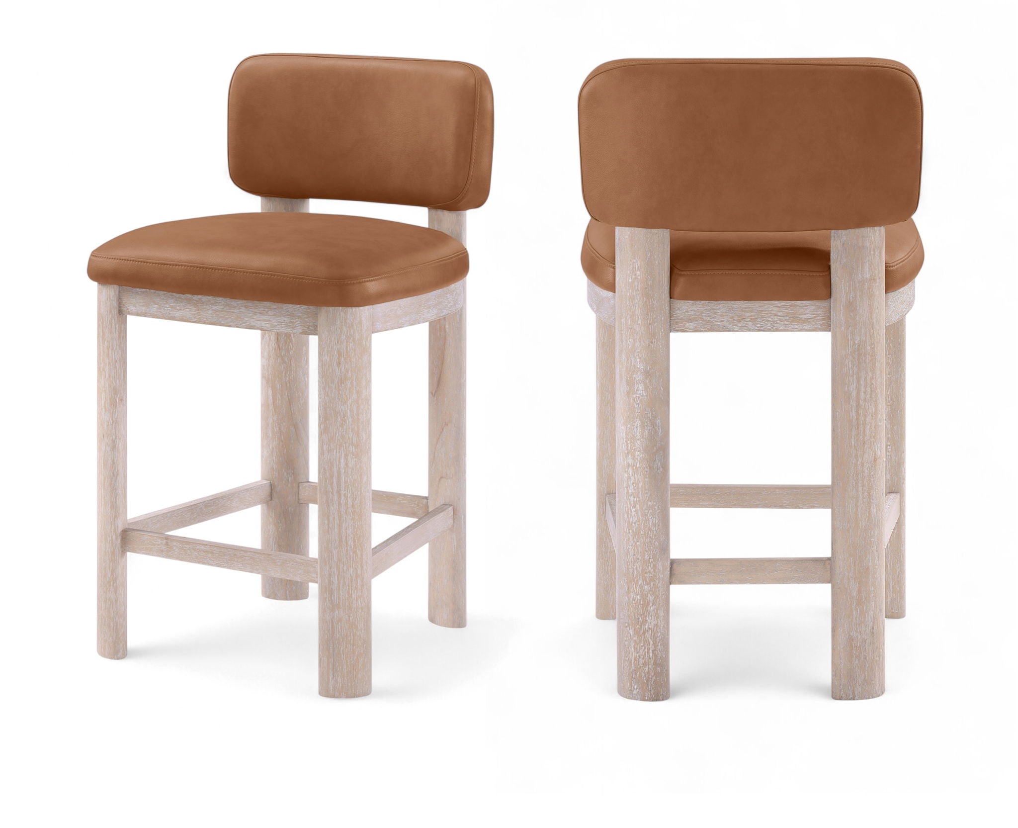Paloma - Faux Leather Upholstered Counter Stool (Set of 2)