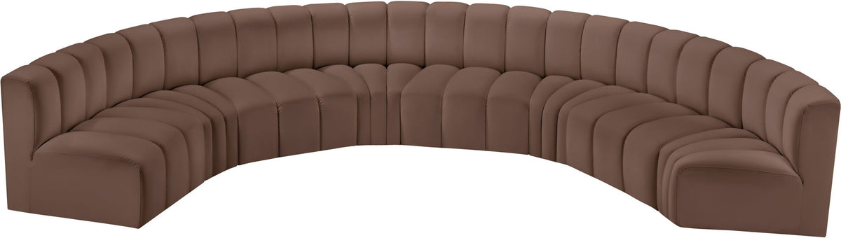 Arc - Faux Leather 8 Piece U-Shaped Modular Sofa