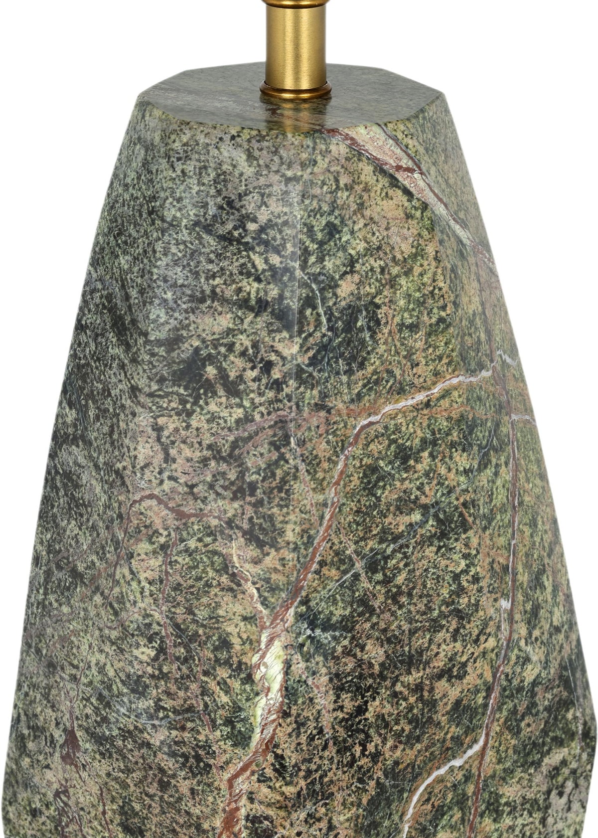 Seraphine - Genuine Marble And Linen Textured Fabric Table Lamp