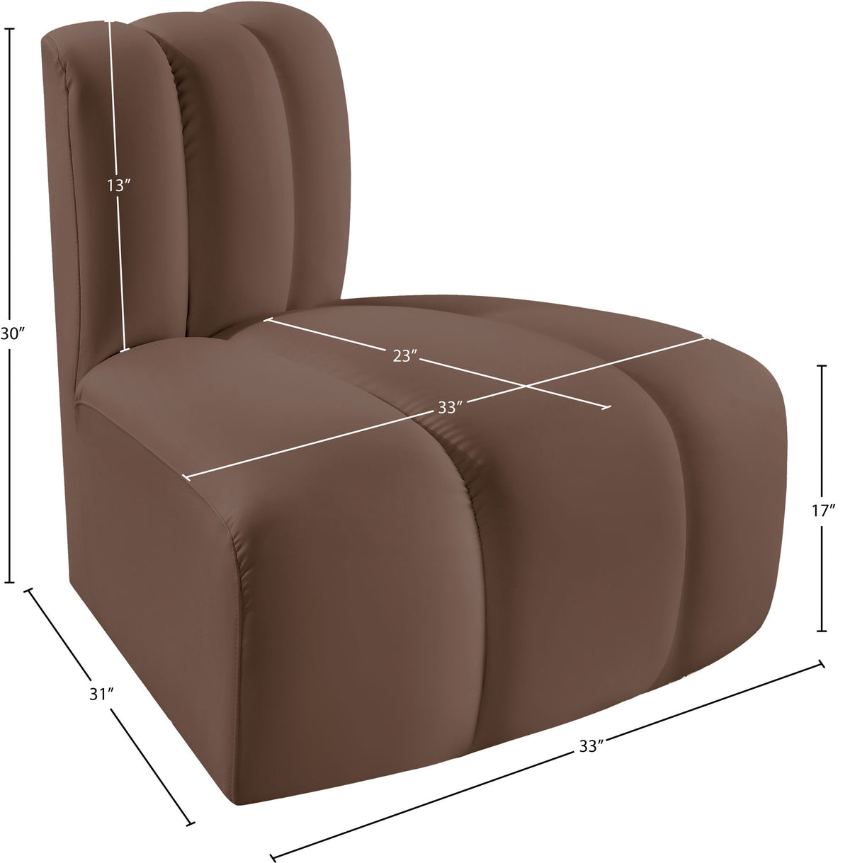 Arc - Faux Leather Reverse Corner Chair