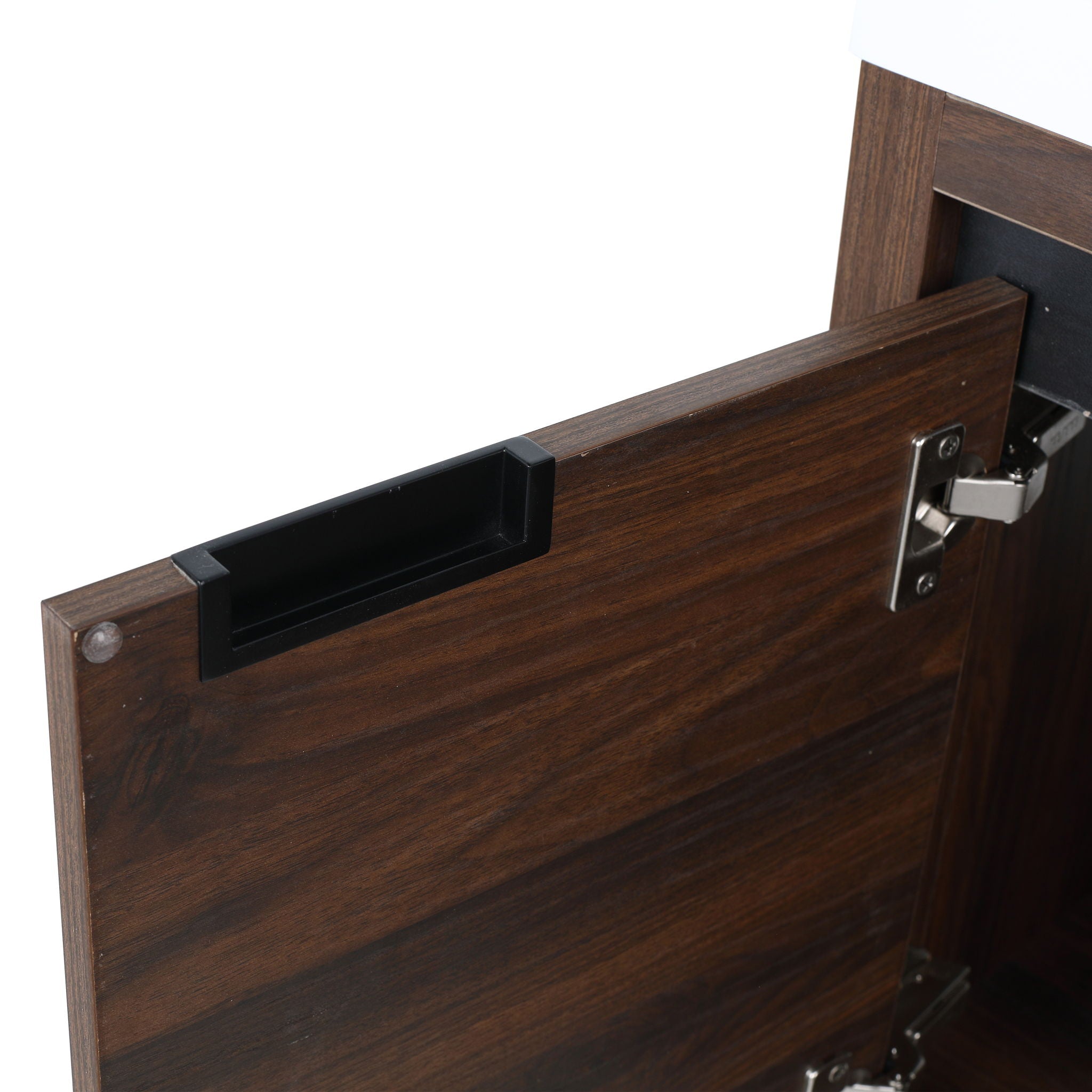 Floating 48" Bathroom Vanity With Resin Sink And Soft Close Doors California Plywood - California Walnut