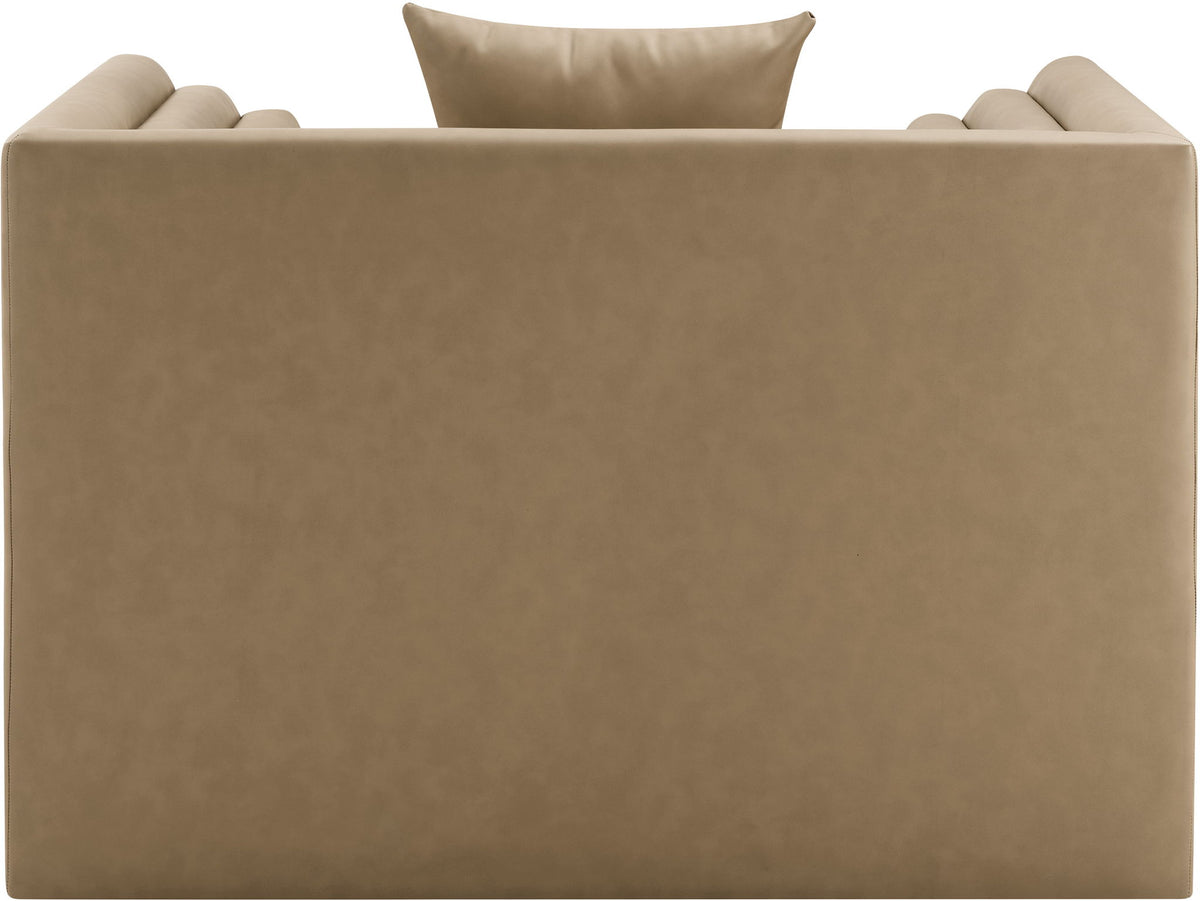 Everett - Vegan Leather Upholstered Chair - Tan