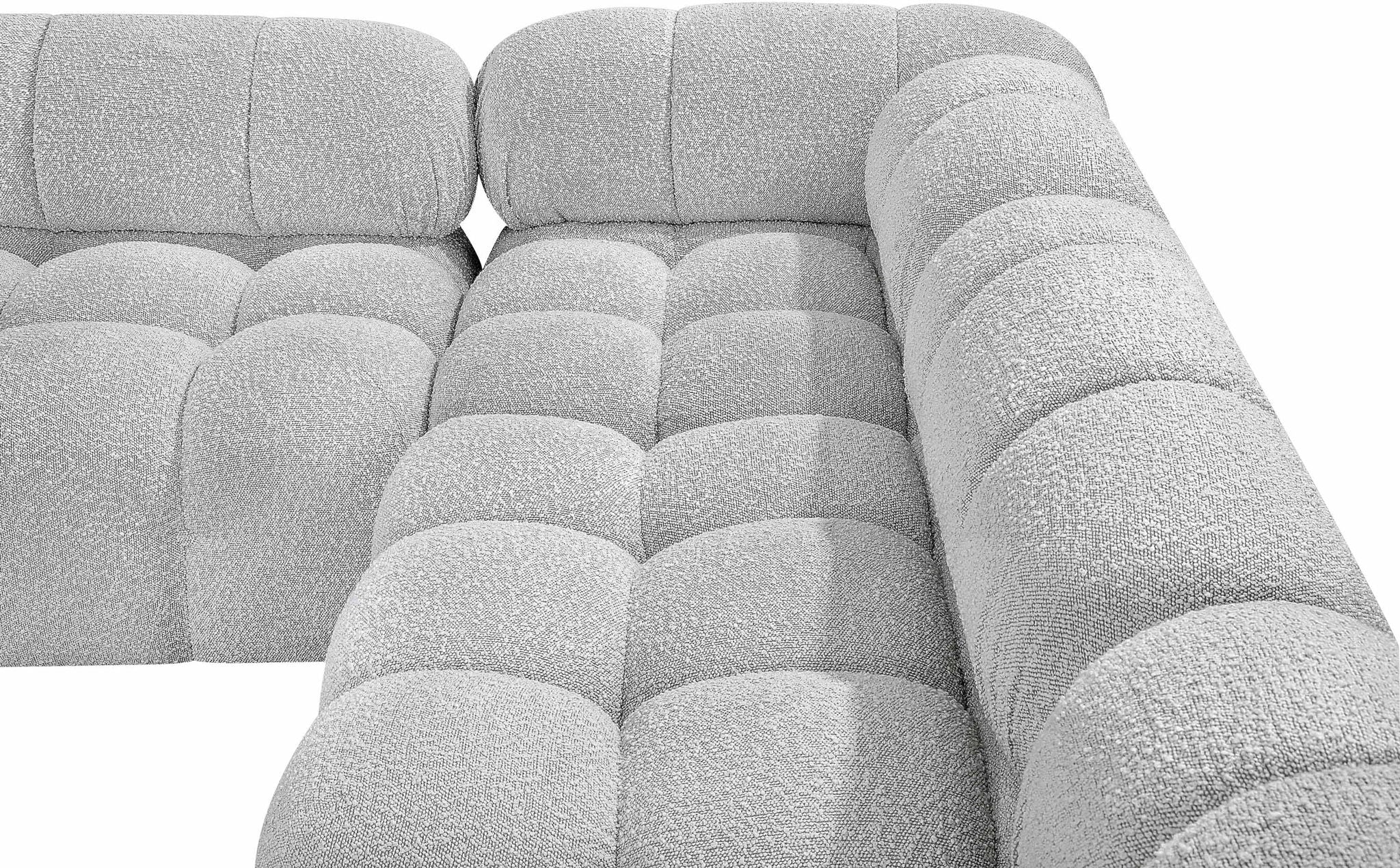 Ames - 7 Piece Boucle Fabric Modular Sectional