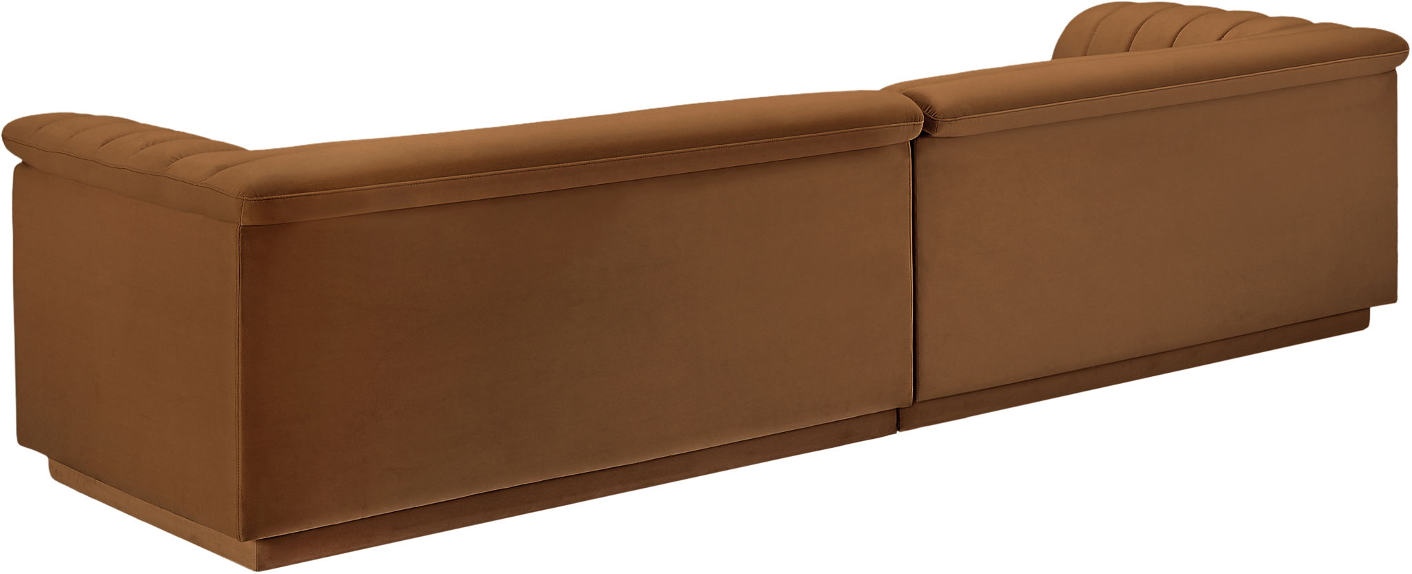 Cascade - Velvet Modular Sofa - Saddle