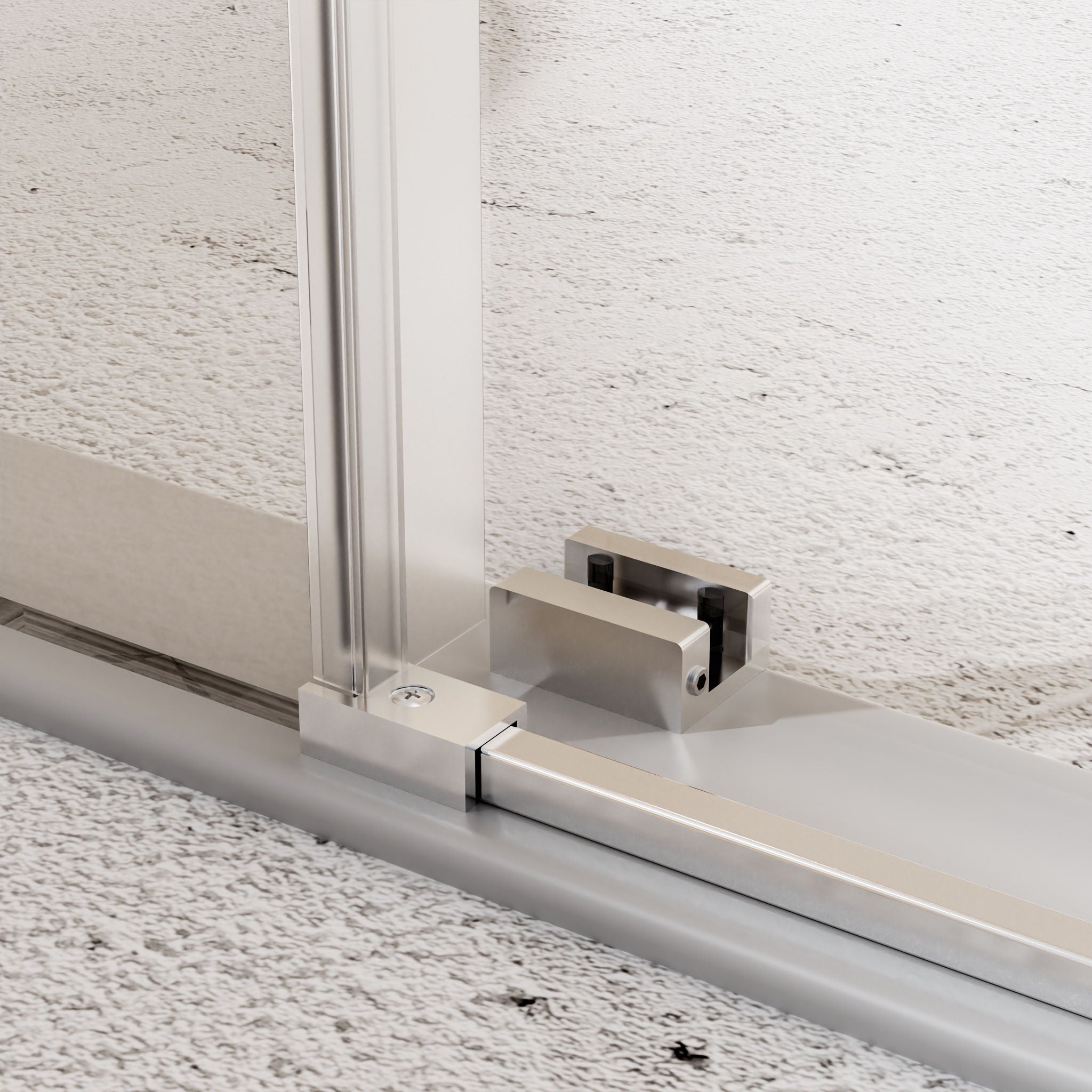 Frameless, Single Sliding Soft Close Shower Doors, 5/16" Sgcc Tempered Glass