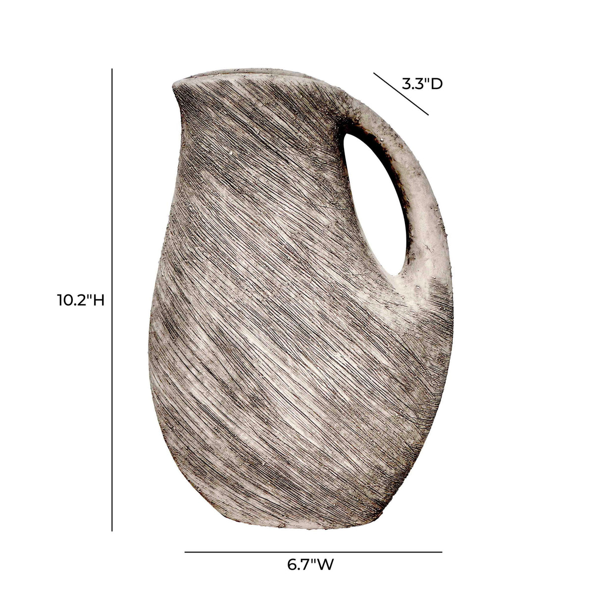 Earthenware - Water Can Vase - Gray