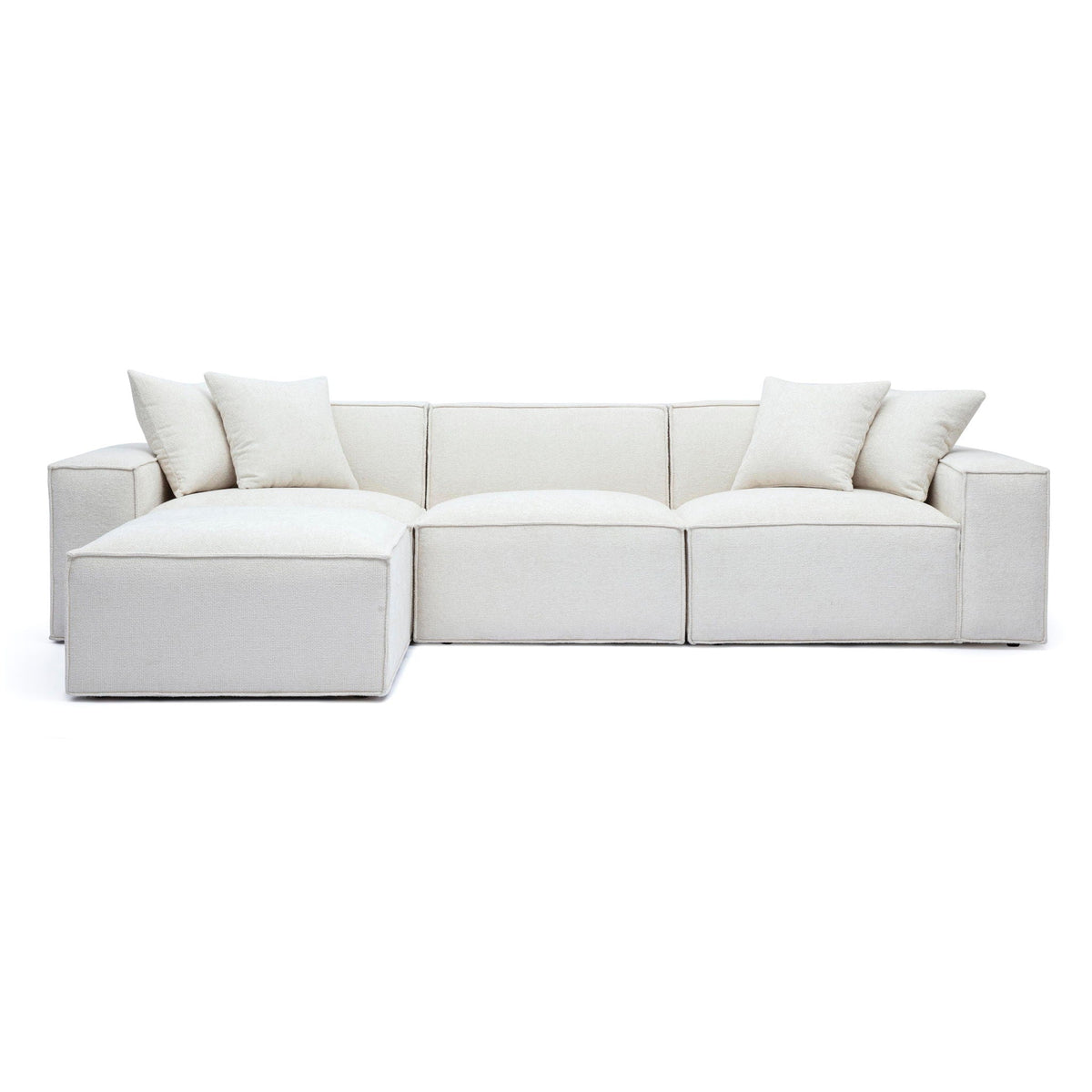 Mindy Dark Gray Chenille Basketweave Modular Sectional