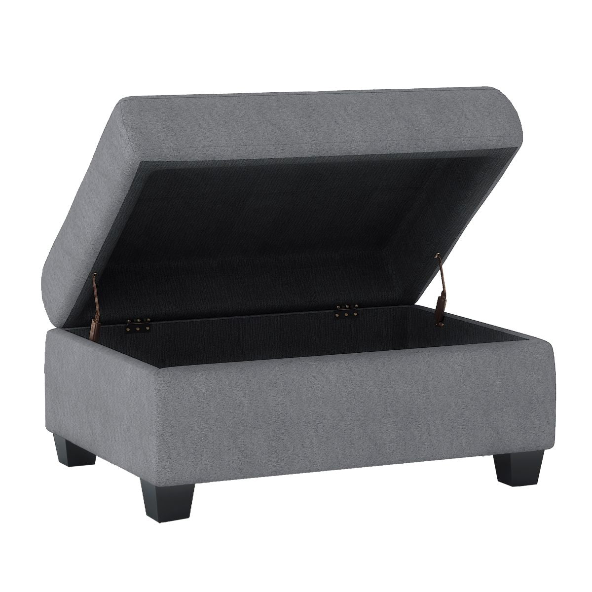 Maston - 3 Piece Reversible Sectional With Drop-Down Cup Holders And Storage Ottoman