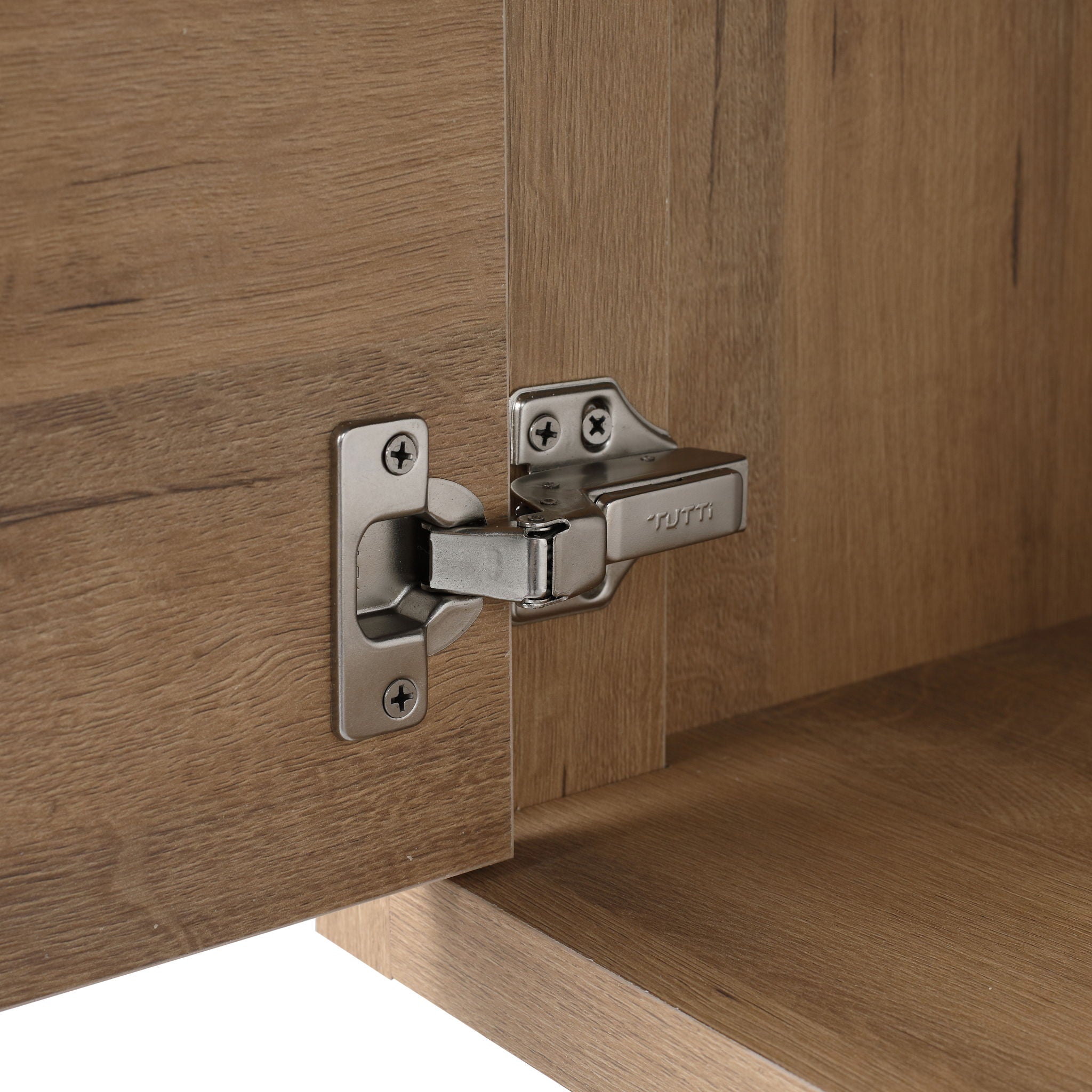 Modern Floating Bathroom Vanity Cabinet With Resin Sink Soft Close Doors And Drawer - Imitative Oak