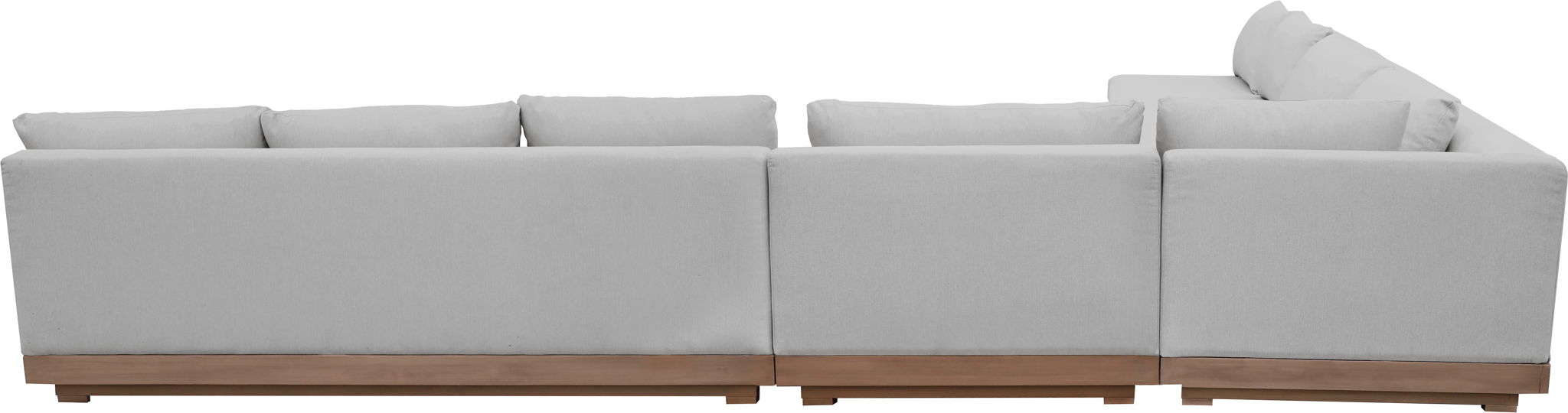 Solace - Olefin Fabric 5 Piece Outdoor Patio Modular Sectional