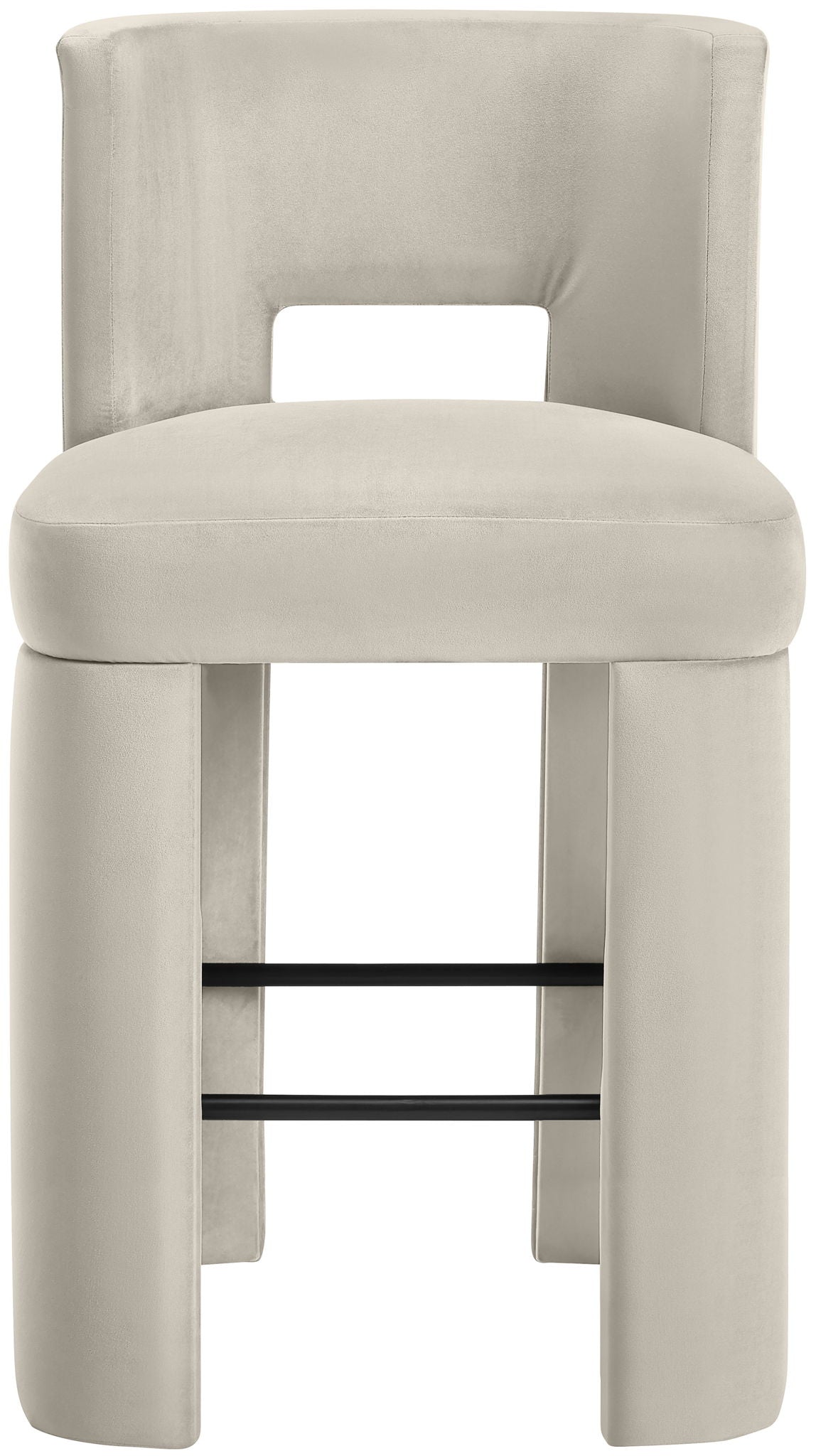 Zuno - Velvet Performance Fabric Upholstered Bar Stool (Set of 2)
