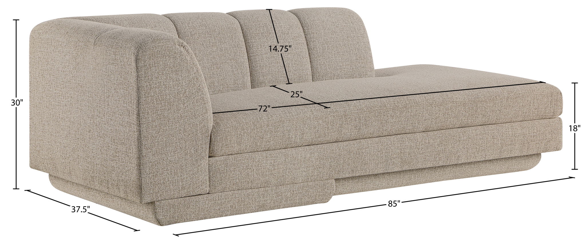 Modari - Fabric Upholstered Chaise