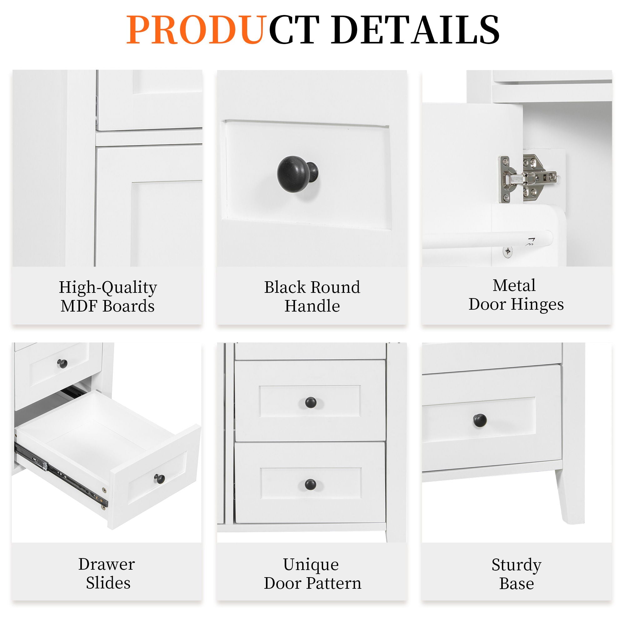 Bathroom Vanity With Sink, Cabinet With 3 Drawers And Adjustable Shelf