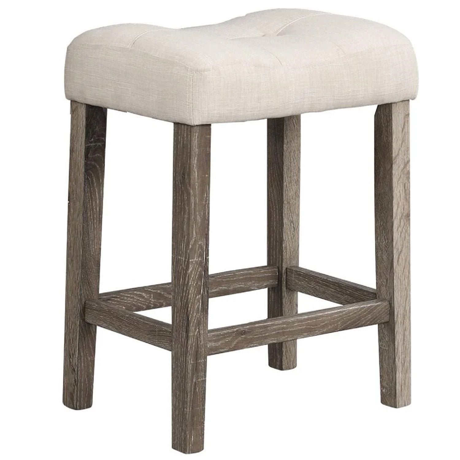 Transitional Counter Dining Set With 4 Tufted Stools