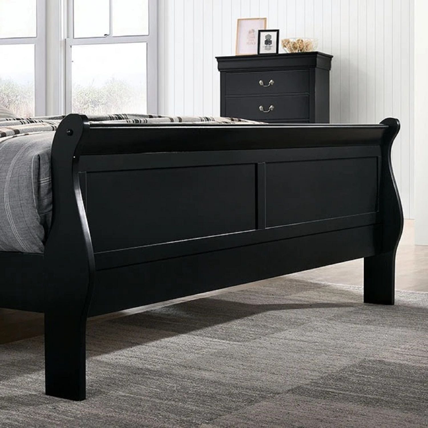 Louis Phillipe Sleigh Bed