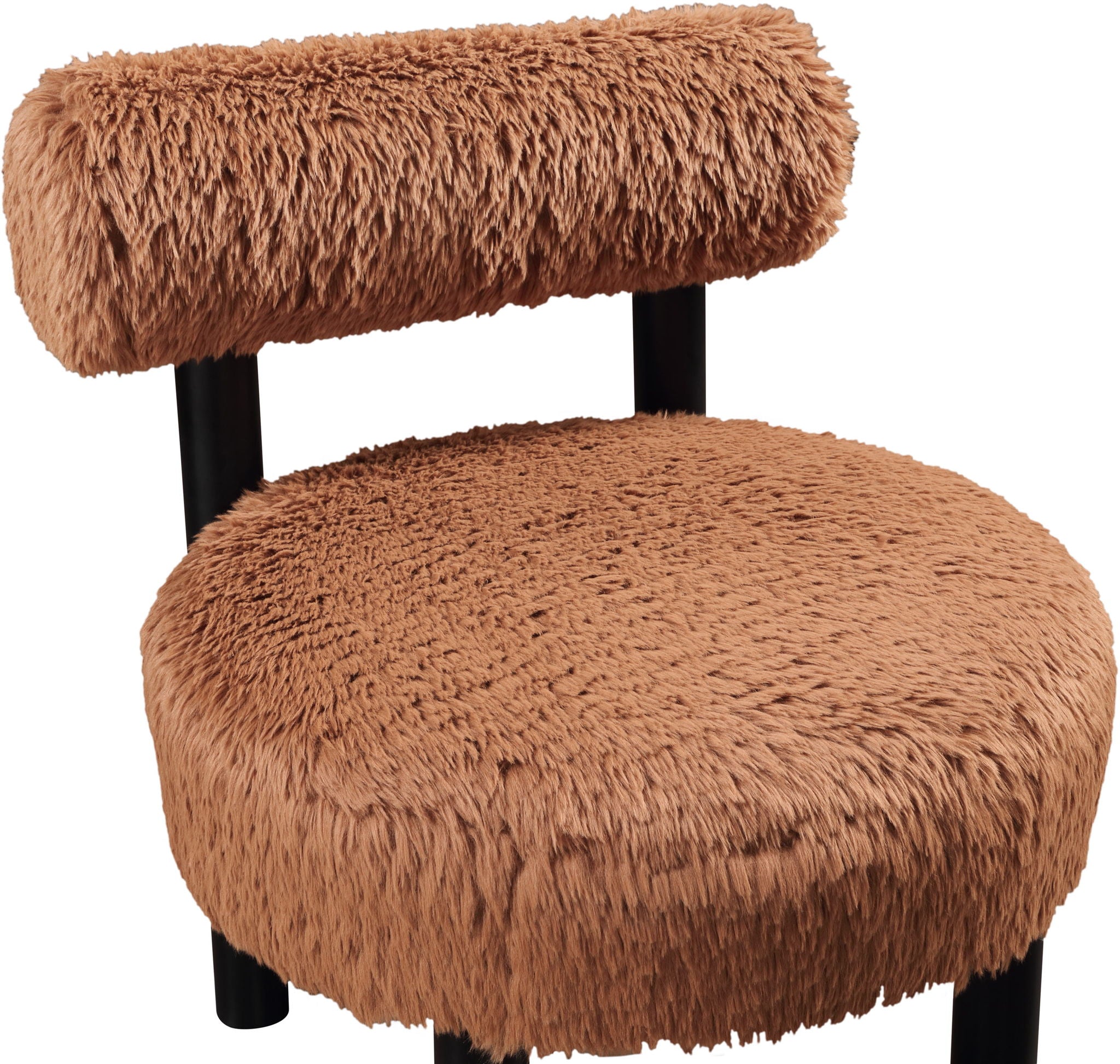Ambre - Vegan Shearling Fabric Upholstered Accent Chair