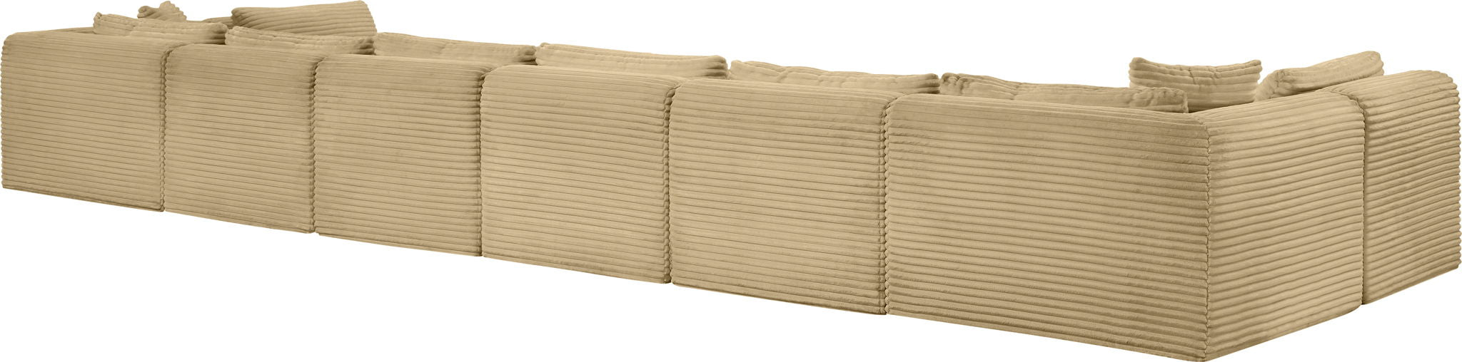 Shaggy - 8 Piece Modular U-Shaped Armless Sectional
