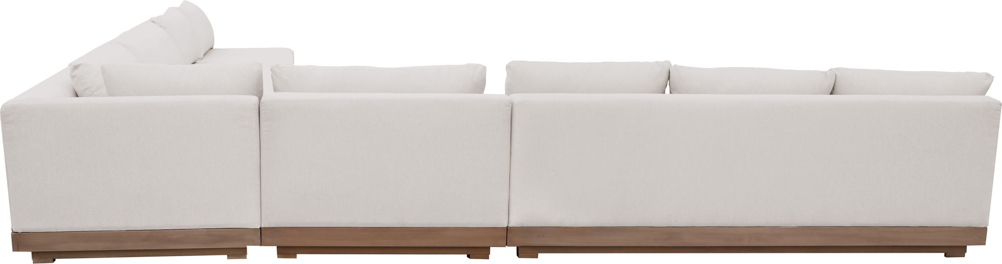 Solace - Olefin Fabric 5 Piece Outdoor Patio Modular Sectional