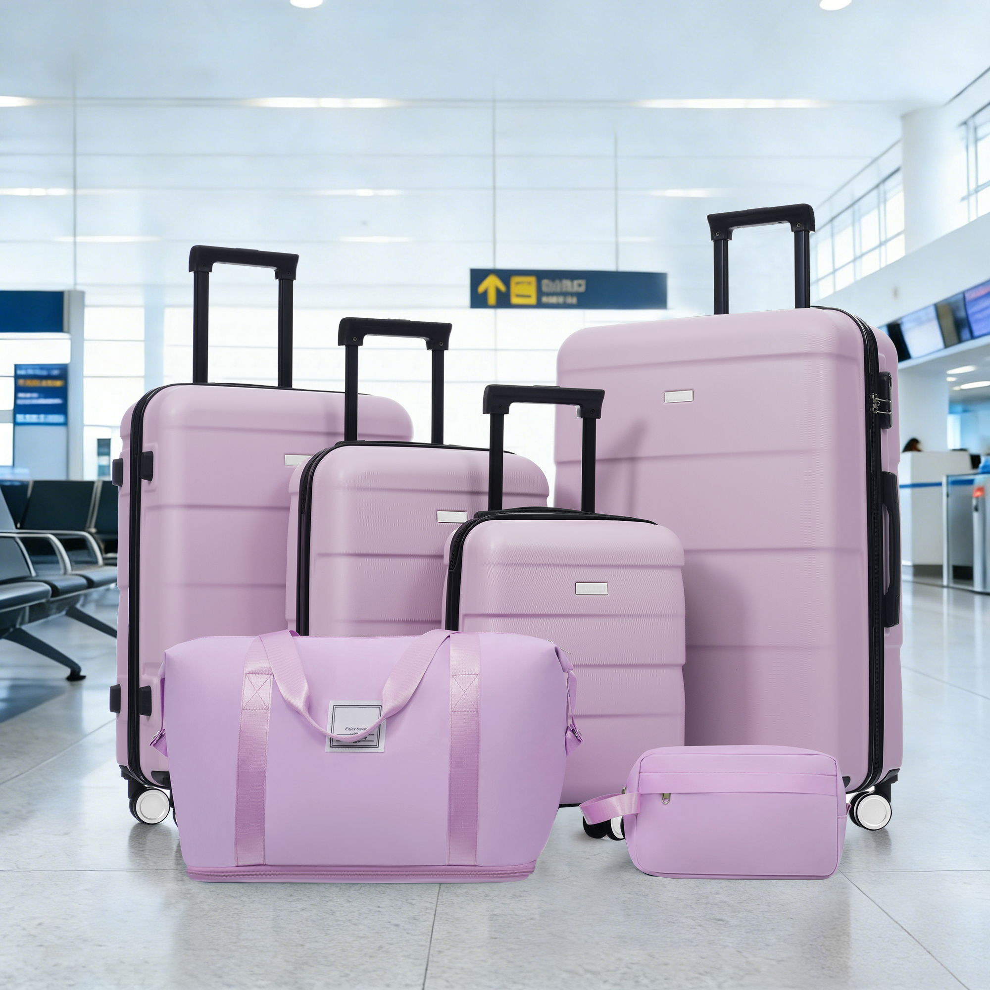 Hardshell Luggage Set 6 Piece With Duffel & Toiletry Bag