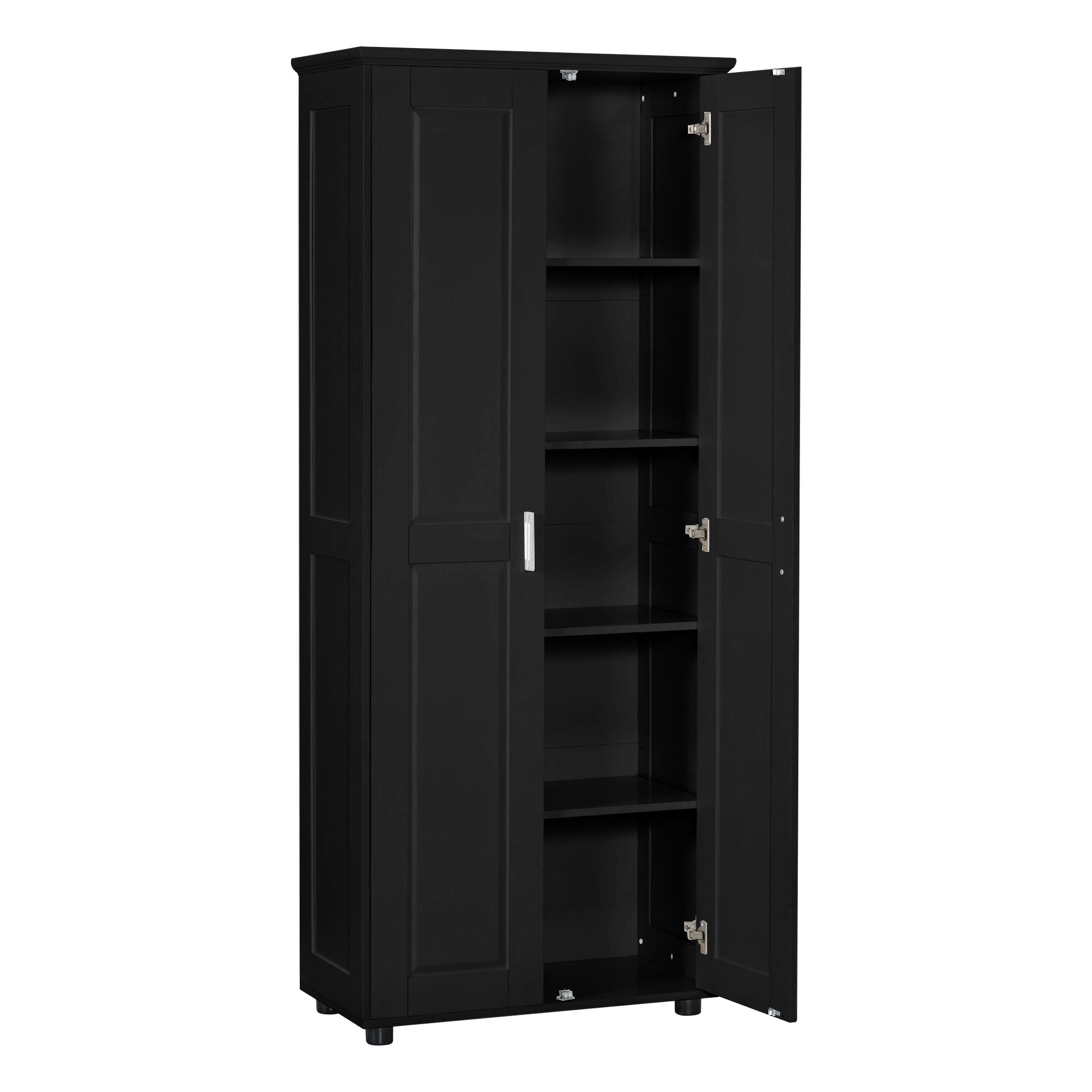 Storage Cabinet With Adjustable Shelves, 2 Doors, Rectangle Design For Bathroom