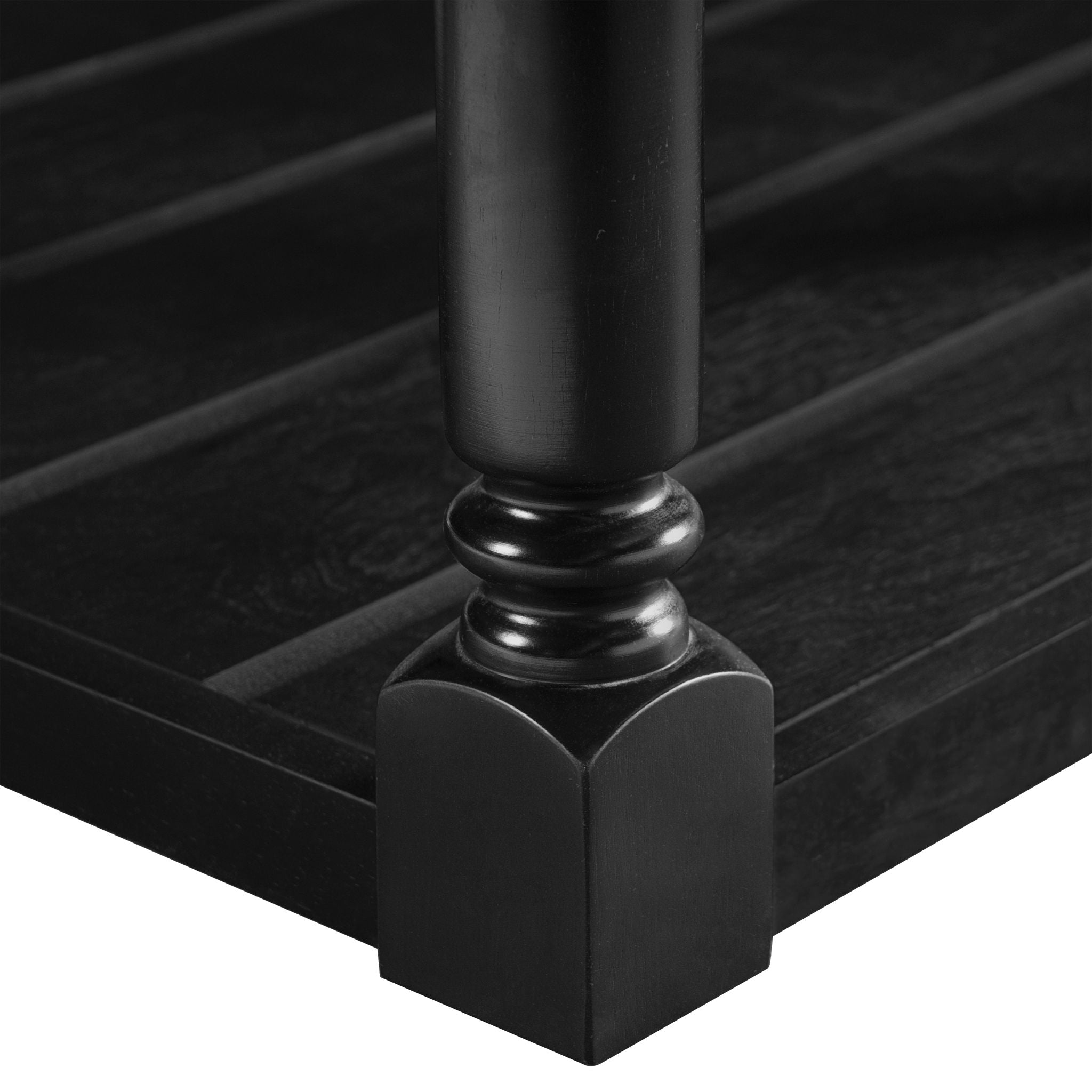 Coffee Table With Slatted Lower Shelf For Living Room