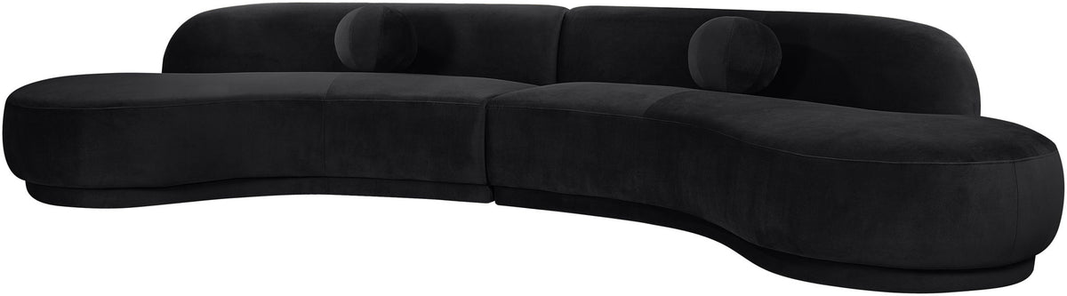 Avra - 146" Velvet Performance Fabric Upholstered Sectional