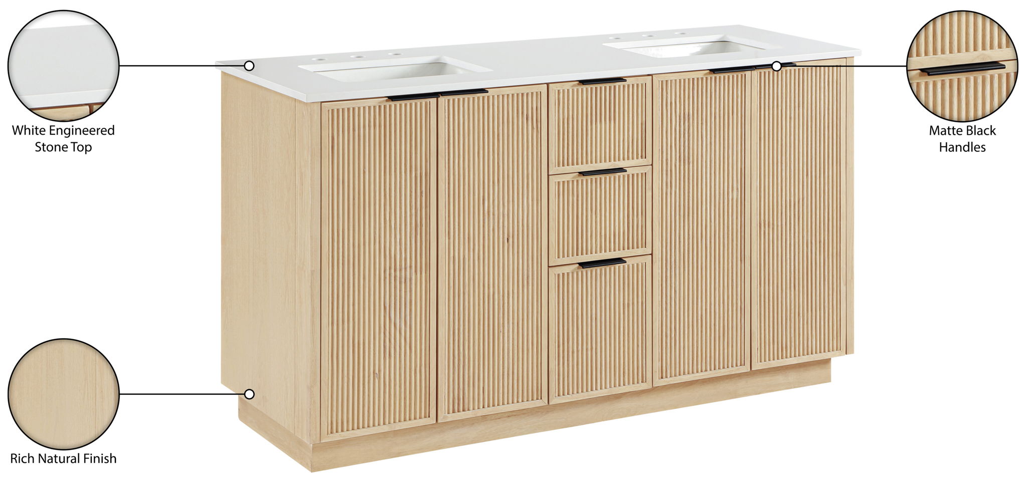 Willard - Engineered Stone And Solid Wood Bathroom Vanity