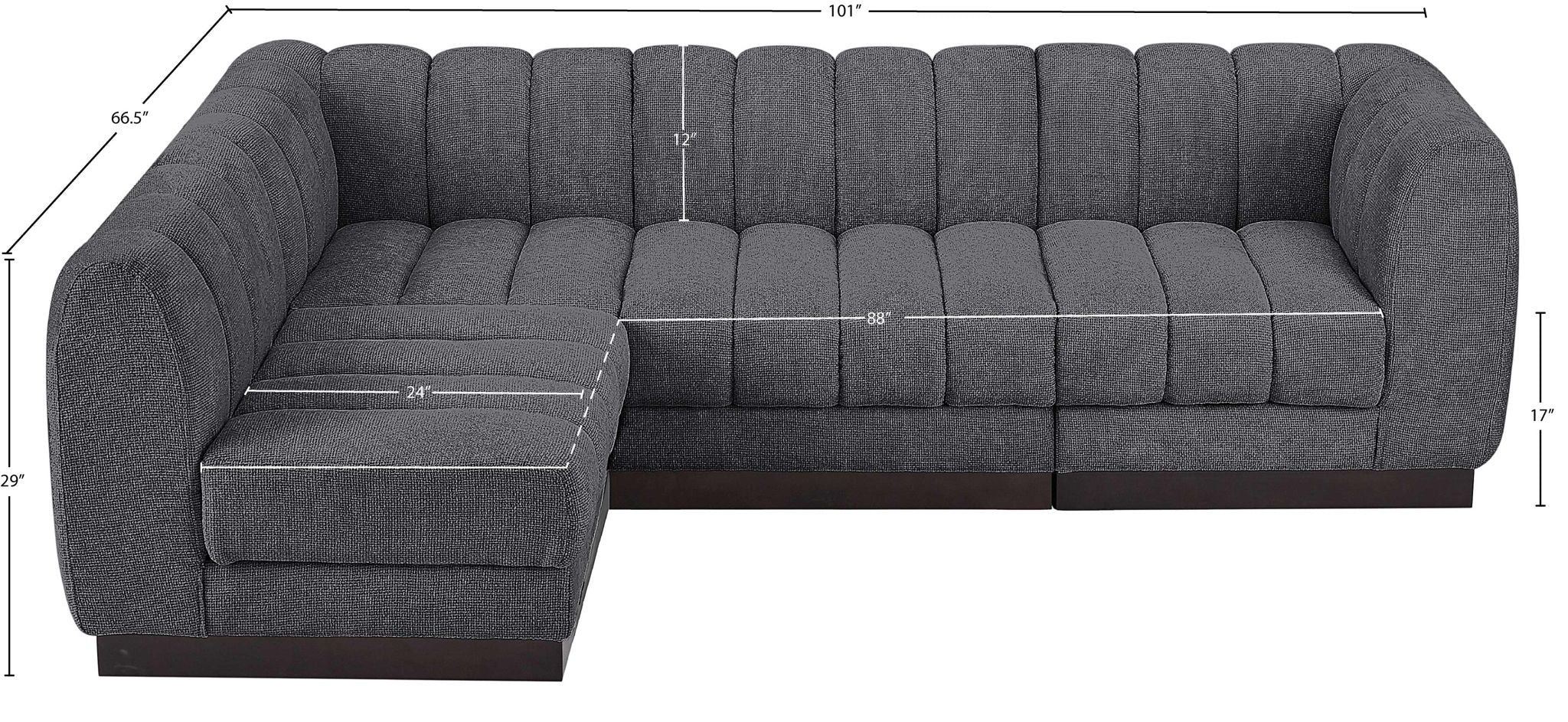 Quinn - 4 Piece Modular Sectional