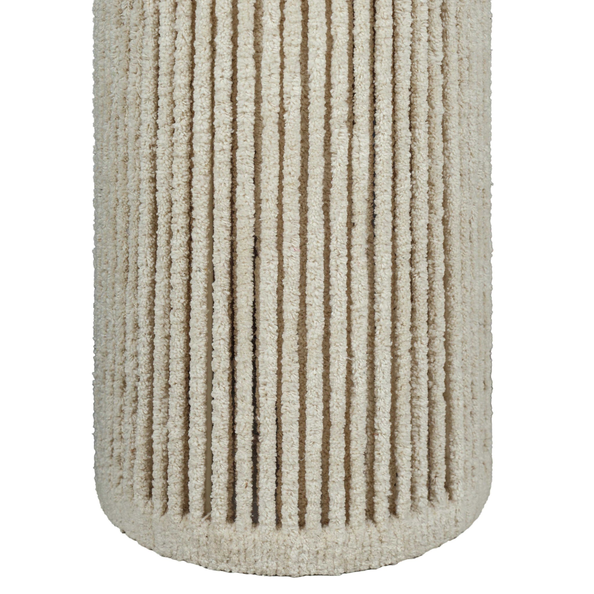 Tapered - Chenille Fiber Floor Lamp - Natural