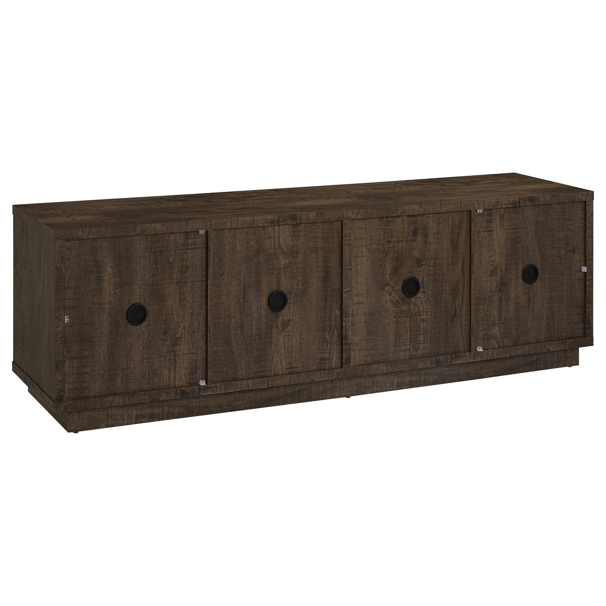 Medina 4-Door TV Stand for TVs up to 85 Inches Dark Rustic Mango