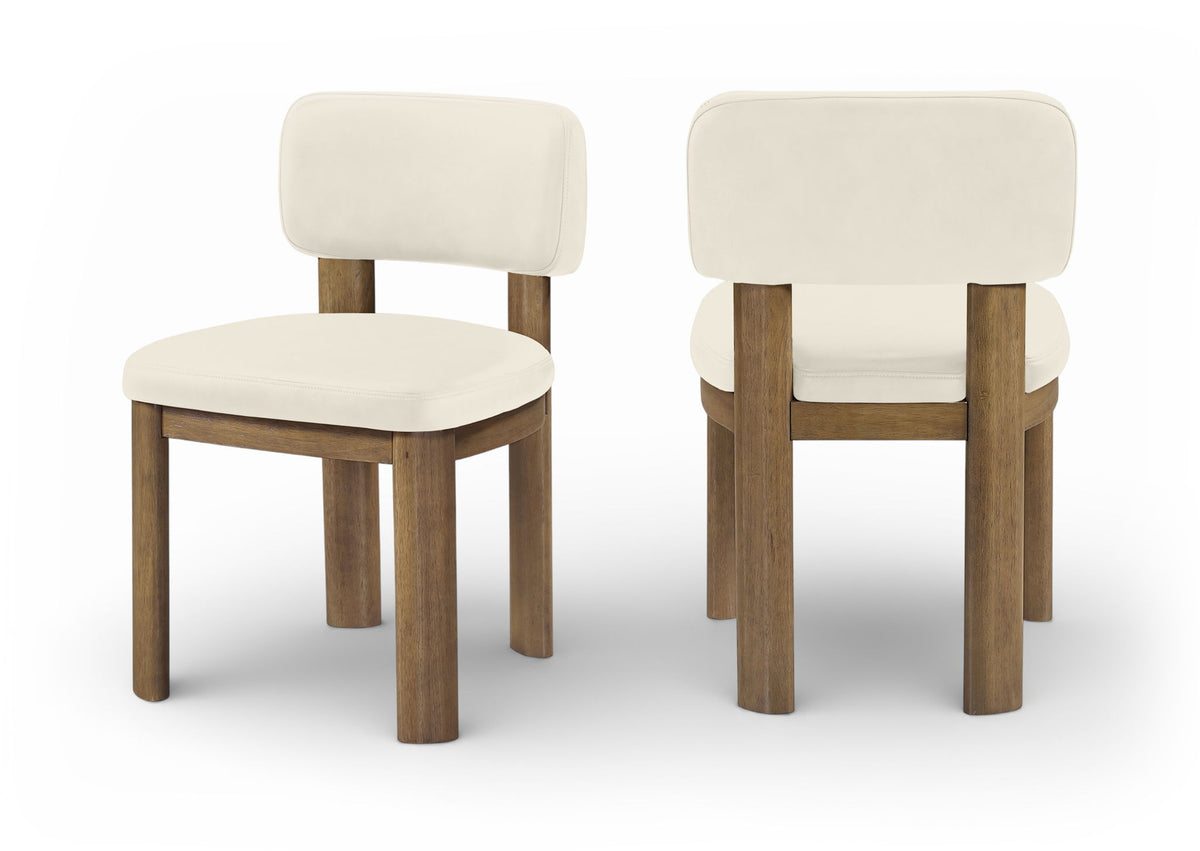 Paloma - Vegan Leather Upholstered Dining Chair (Set of 2) - Brown Frame
